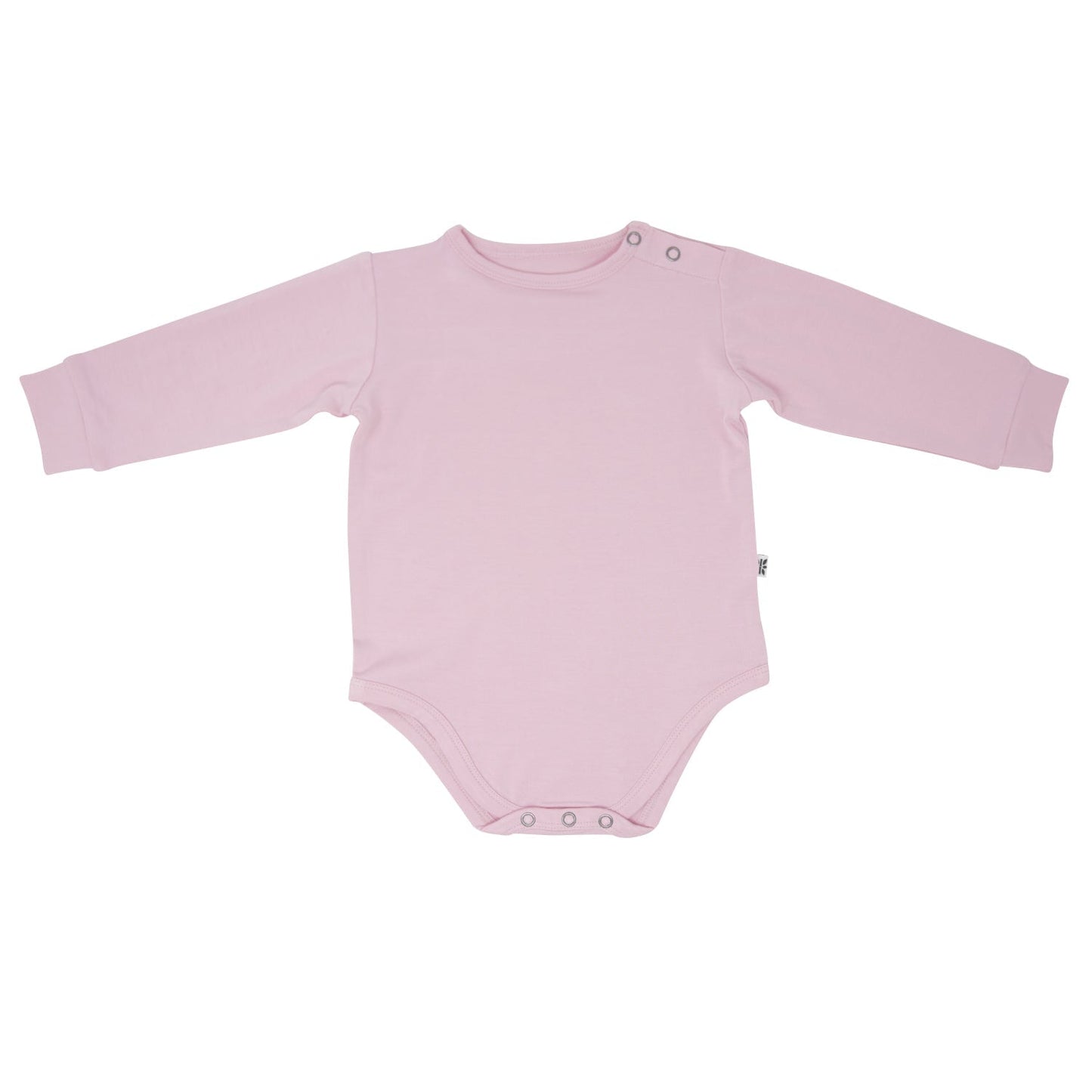 Candy Pink Long Sleeve Baby Bodysuit Snap Closure Soft Sweet Bamboo Everetts Place: Online Boutique