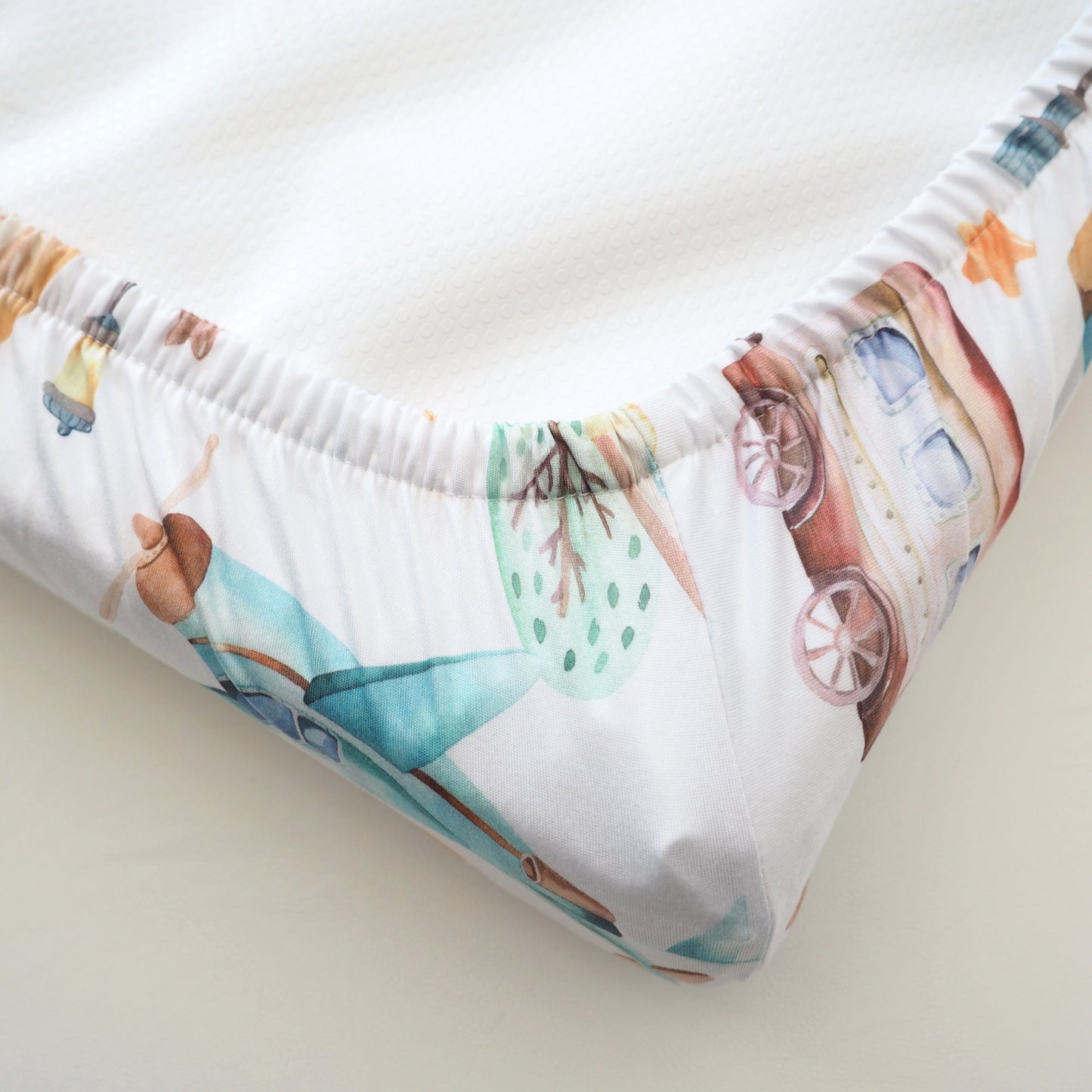 Changing Pad Cover Airplane Train Design Soft Fabric Nursery Decor Honey Lemonade