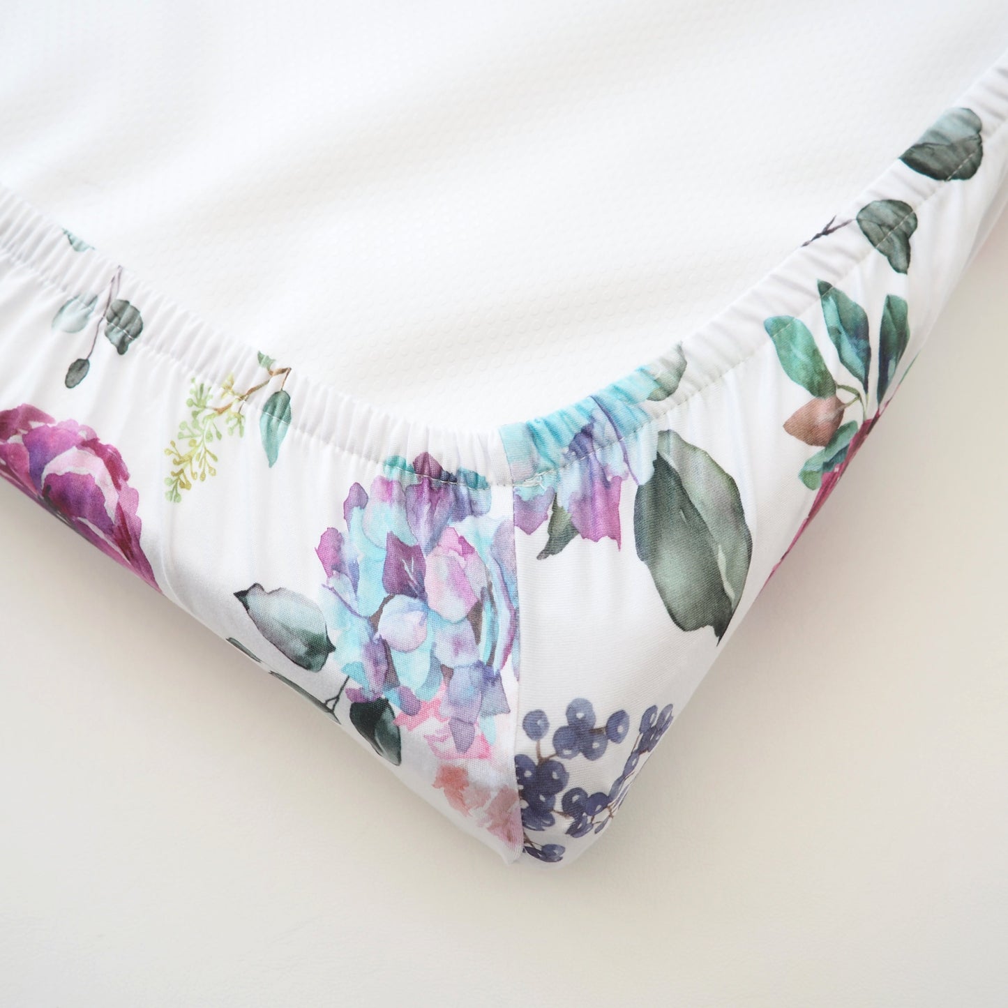 Blue Floral Changing Pad Cover Soft Nursery Decor Honey Lemonade