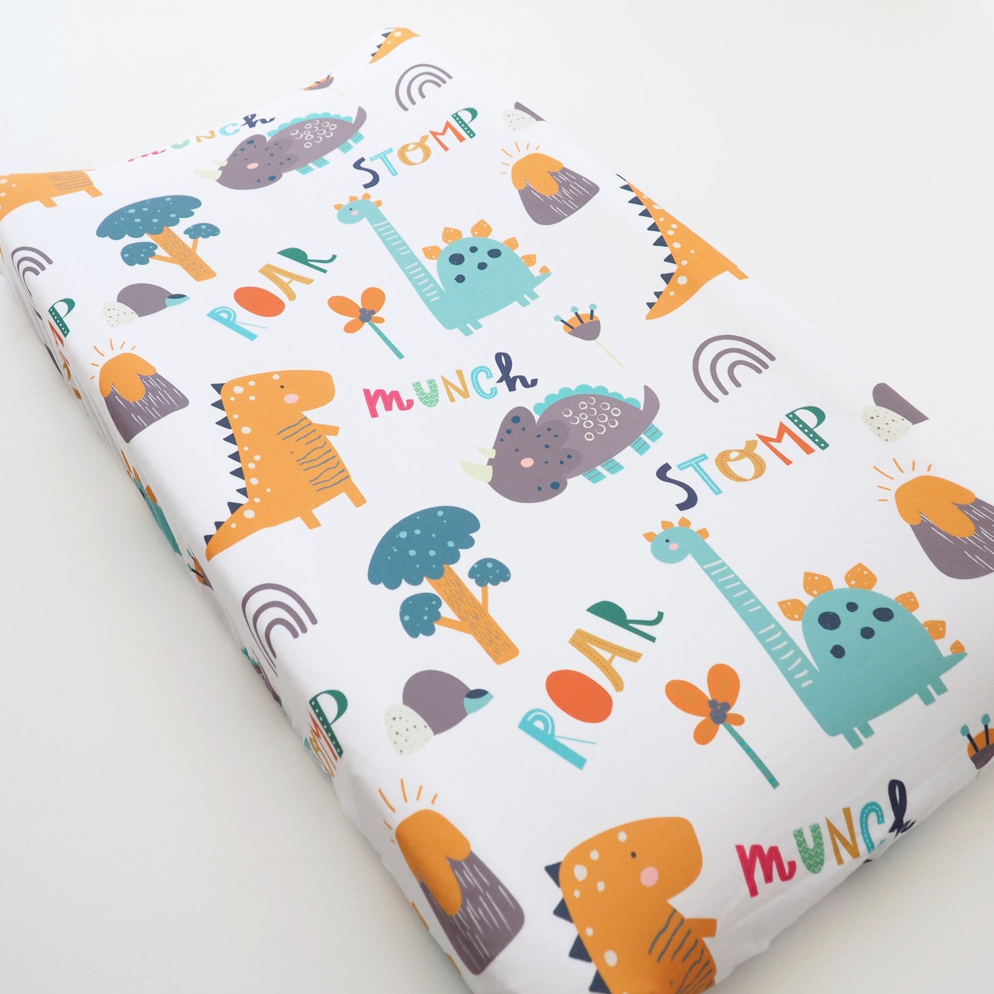 Dinosaur Changing Pad Cover for Baby Nursery Decor Honey Lemonade