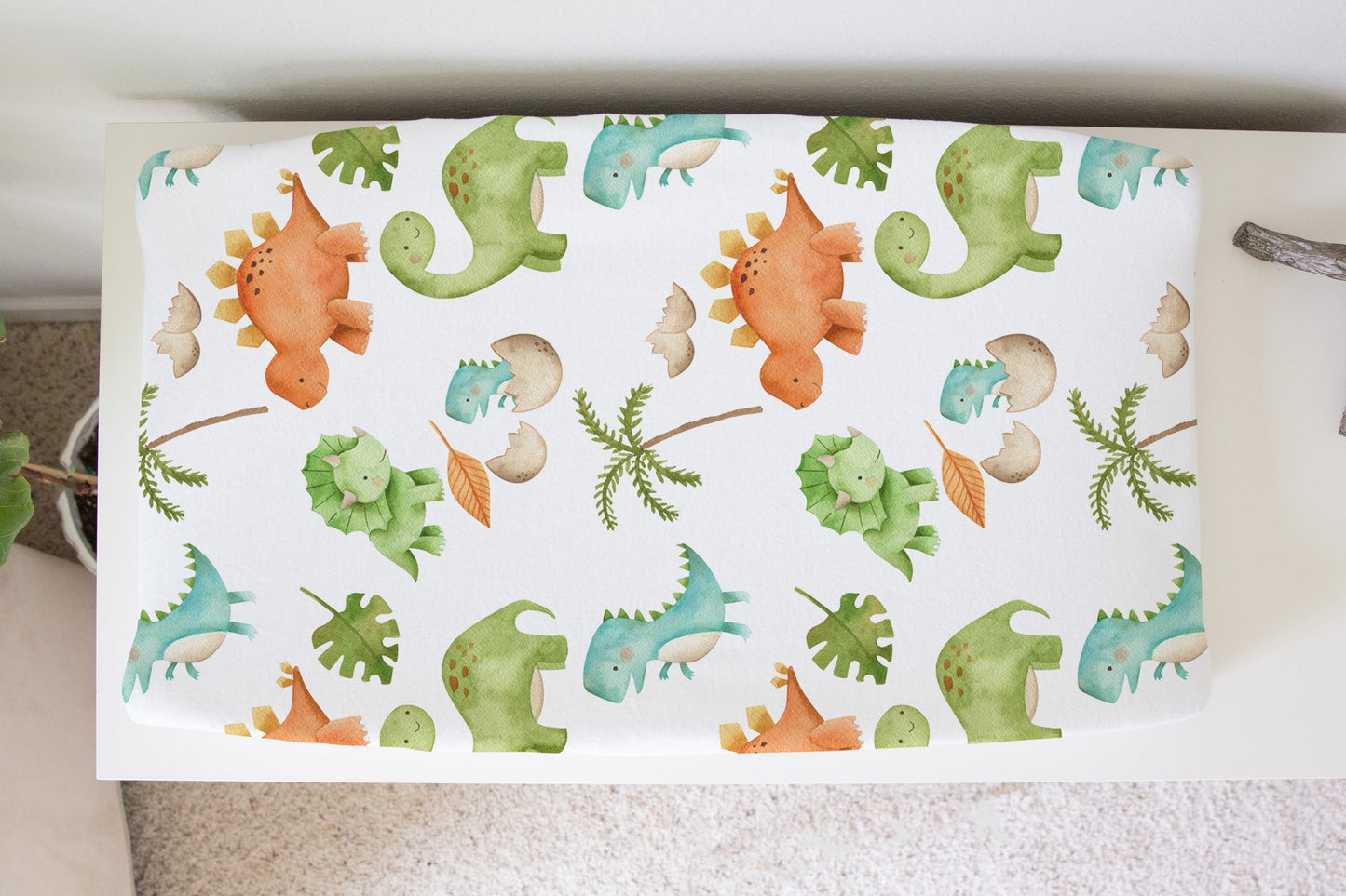 Dinosaur Changing Pad Cover Soft Cotton Nursery Decor Honey Lemonade