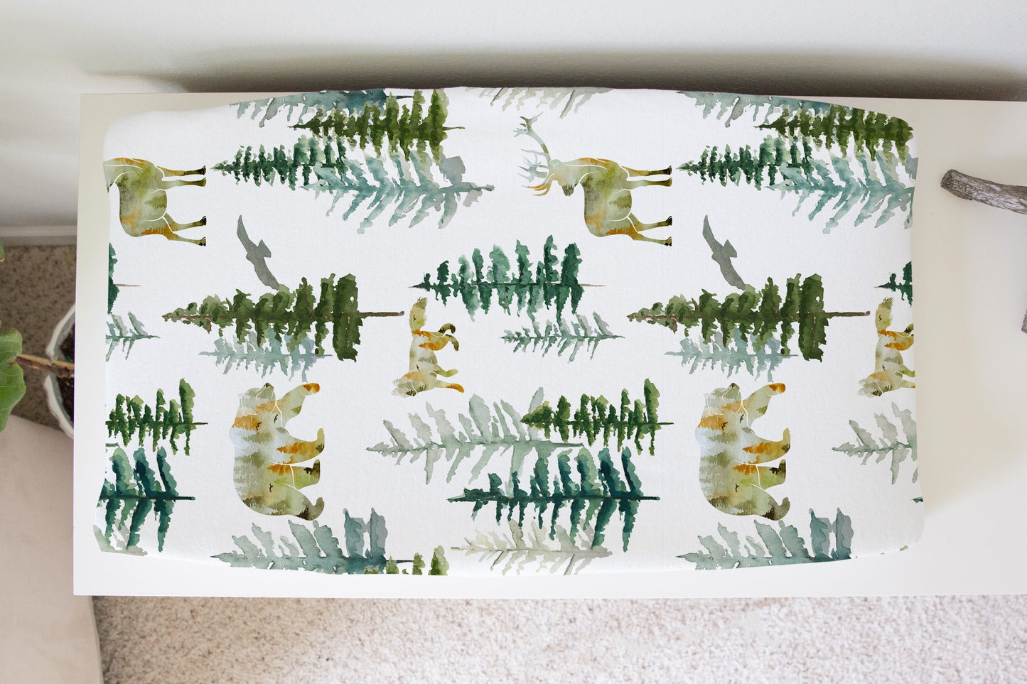 Changing Pad Cover In The Woods Baby Nursery Essential Honey Lemonade