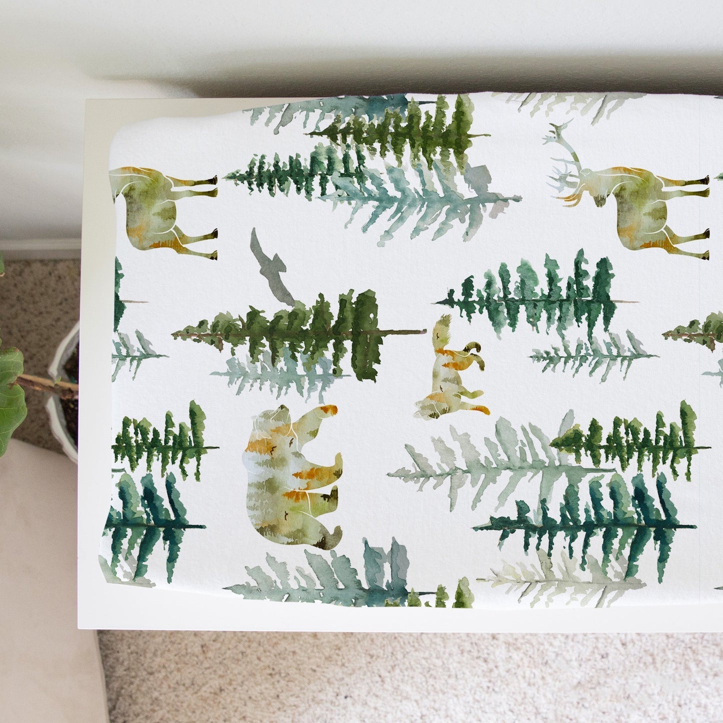 Changing Pad Cover In The Woods Baby Nursery Essential Honey Lemonade