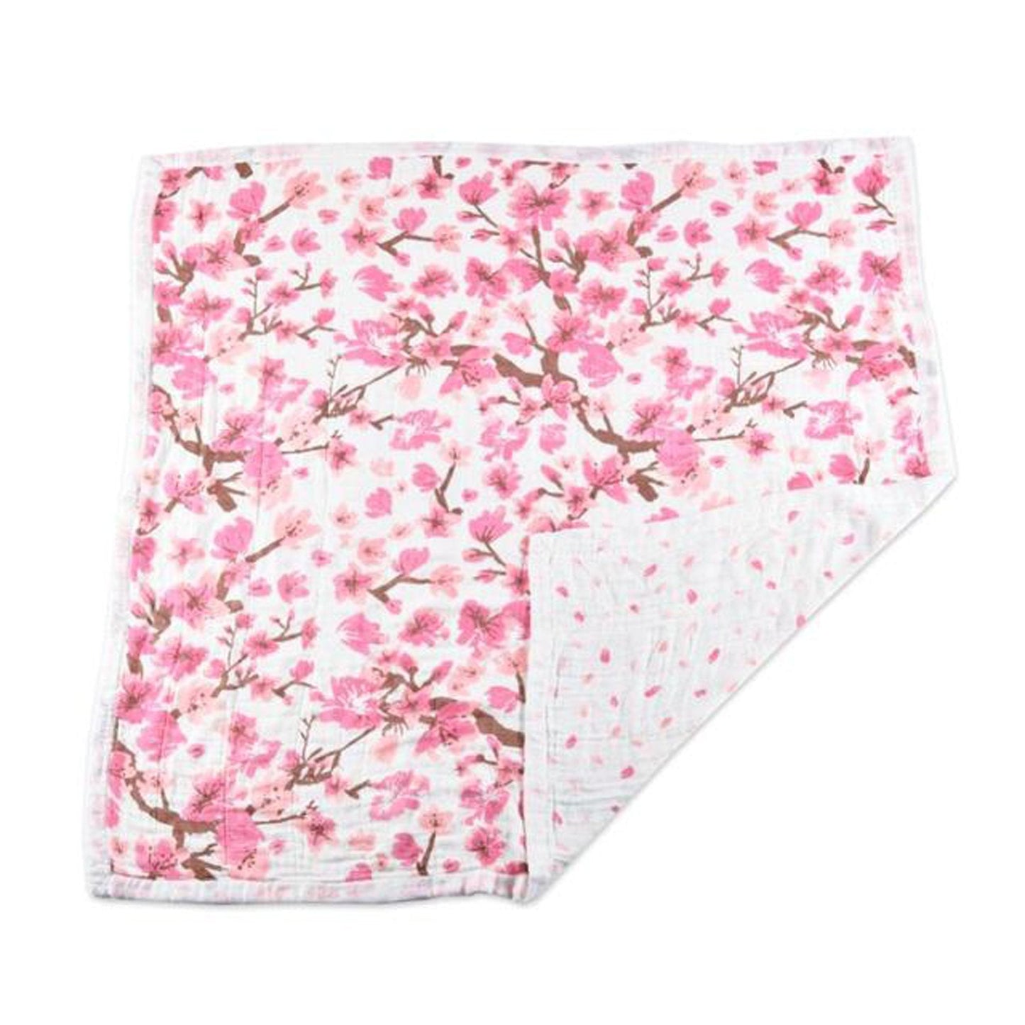 Cherry Blossom Bamboo Muslin Blanket for Kids 100 Percent Natural Soft Cozy 47 Inch Newcastle Classics