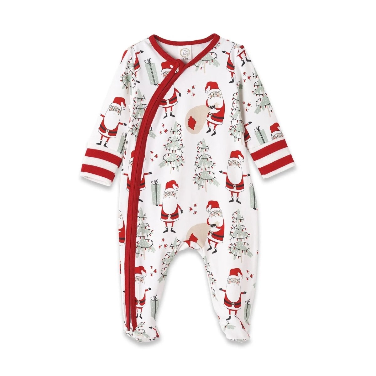 Tesa Babe Christmas Santa Bamboo Zipper Romper for Babies Cozy - Everetts Place Boutique -