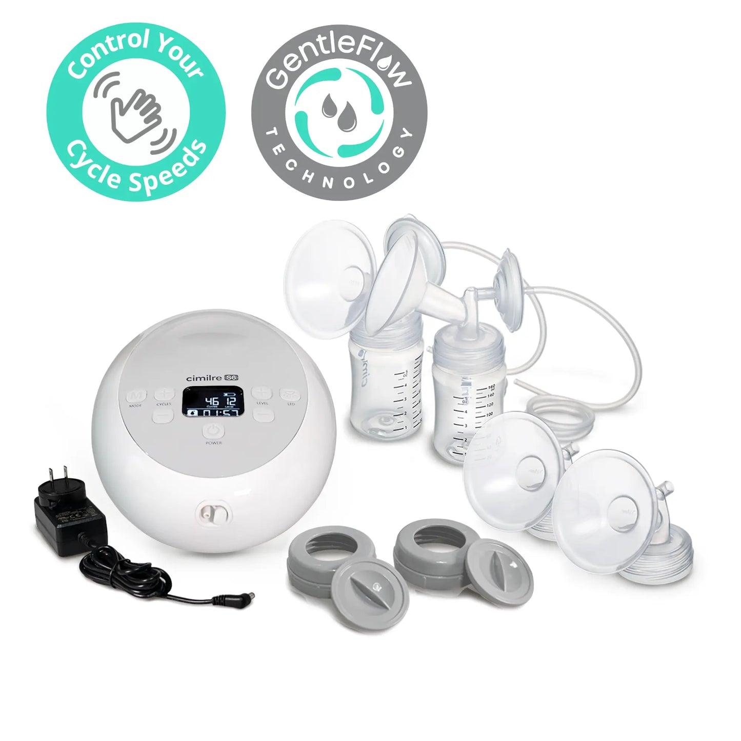 Cimilre S6 Adjustable Breast Pump with Ergonomic Design for Nursing Mothers Cimilre Breast Pumps