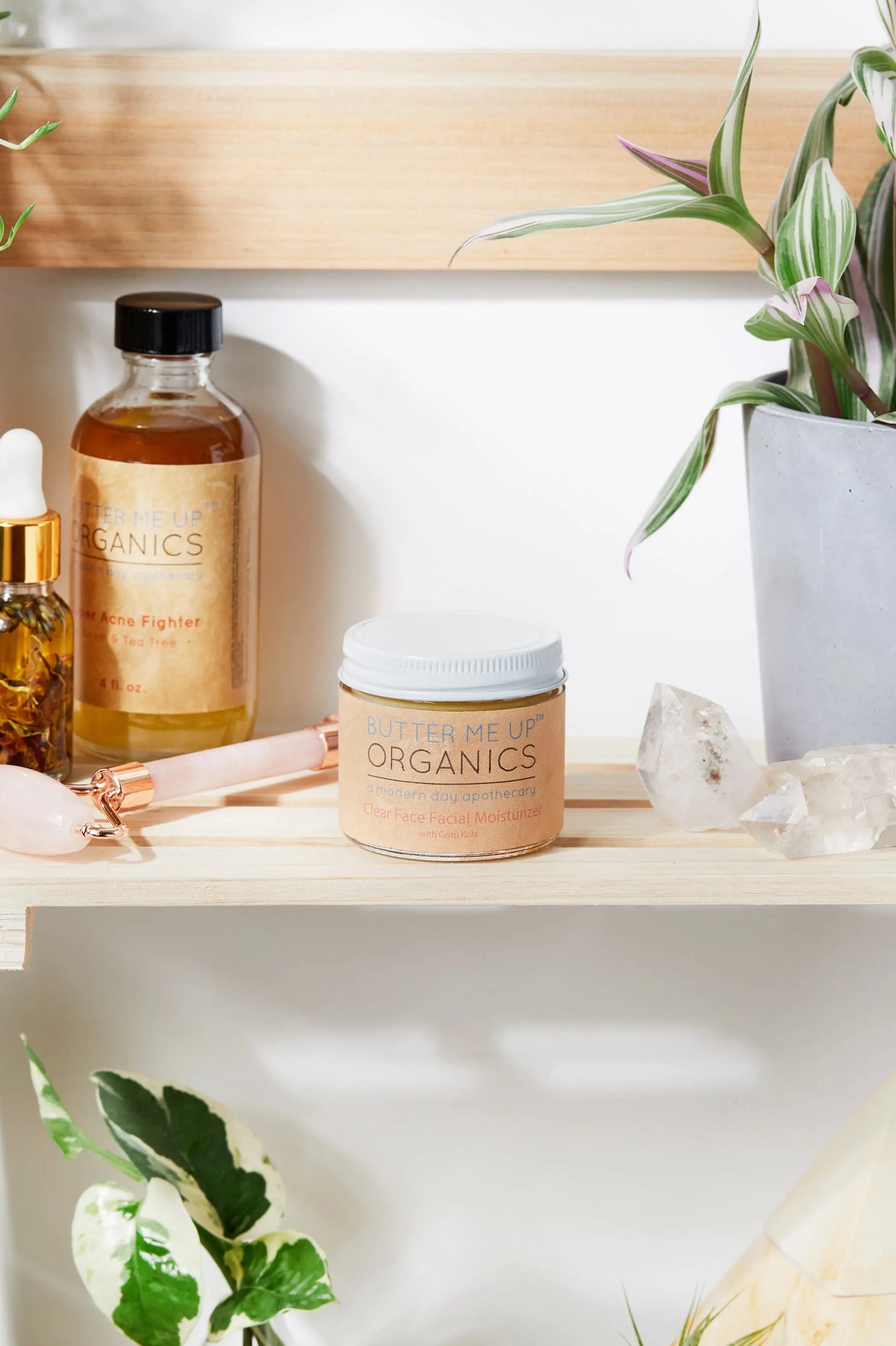 Clear Face Moisturizer Organic Hydrating Cream for Dry Skin Eczema Psoriasis Rosacea and Acne Repair Butter Me Up Organics