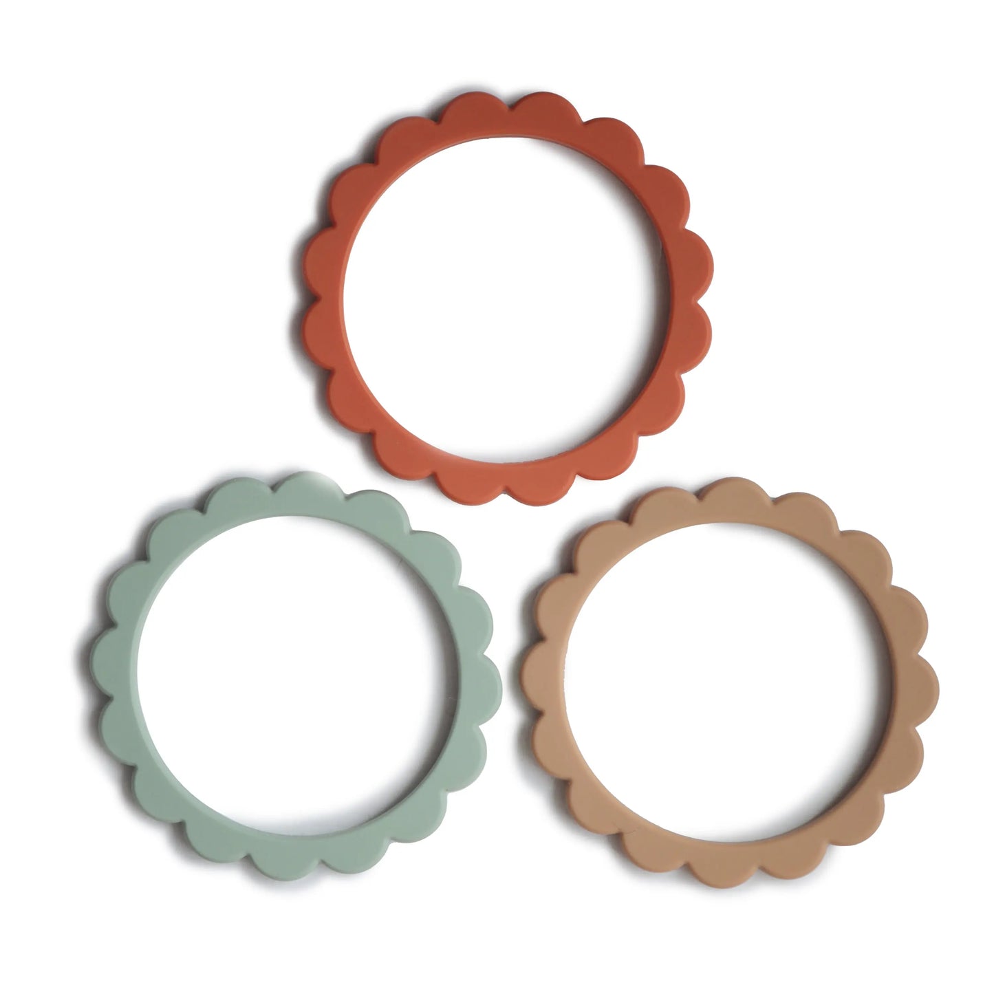 Flower Teether Bracelet for Babies - Non-Toxic Food Grade Silicone Soothing Grip Mushie