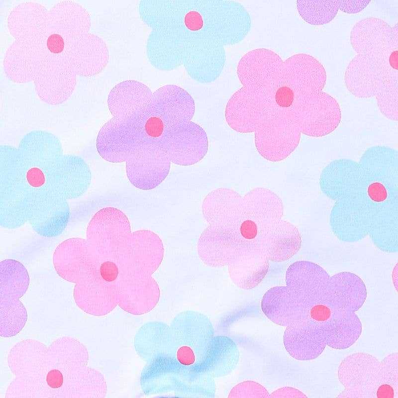 Clover Cottage Purple Daisy Baby Gown for Newborns with Matching Headband Clover Cottage
