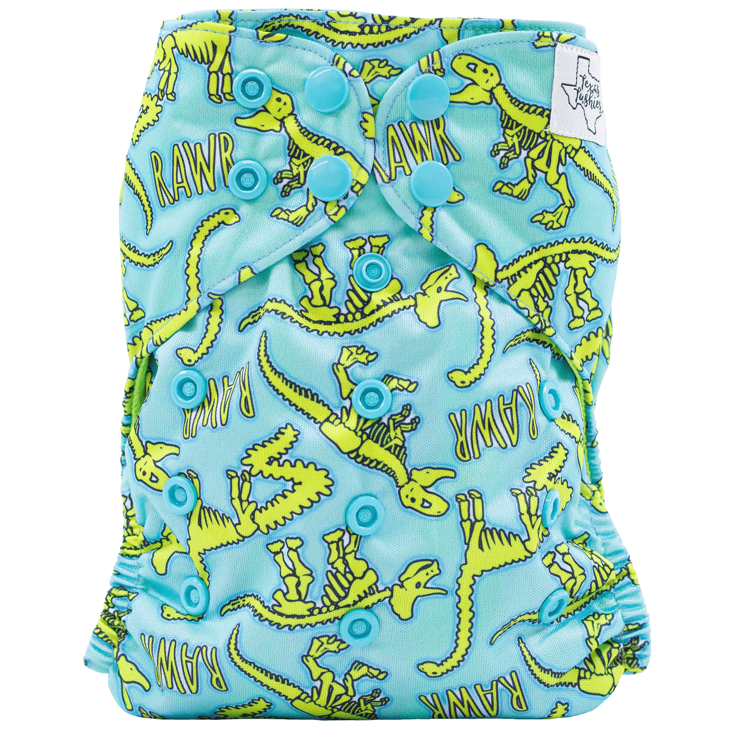 Colored AWJ Slim Fit All In One Cloth Diaper for Babies 8-40lbs Texas Tushies