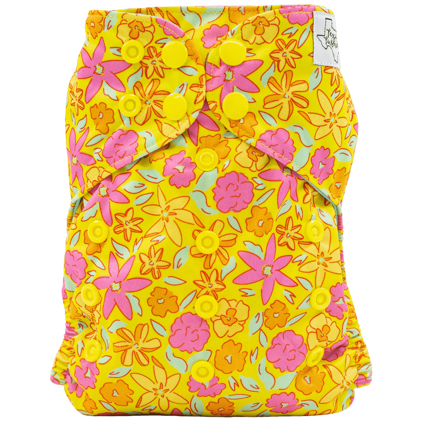 Colored AWJ Slim Fit All In One Cloth Diaper for Babies 8-40lbs Texas Tushies
