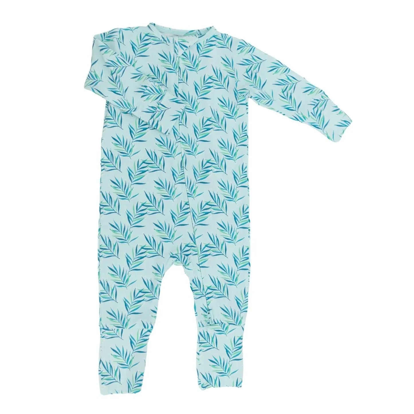 Convertible Baby Romper with Two Way Zip and Fold Over Legs Sweet Bamboo