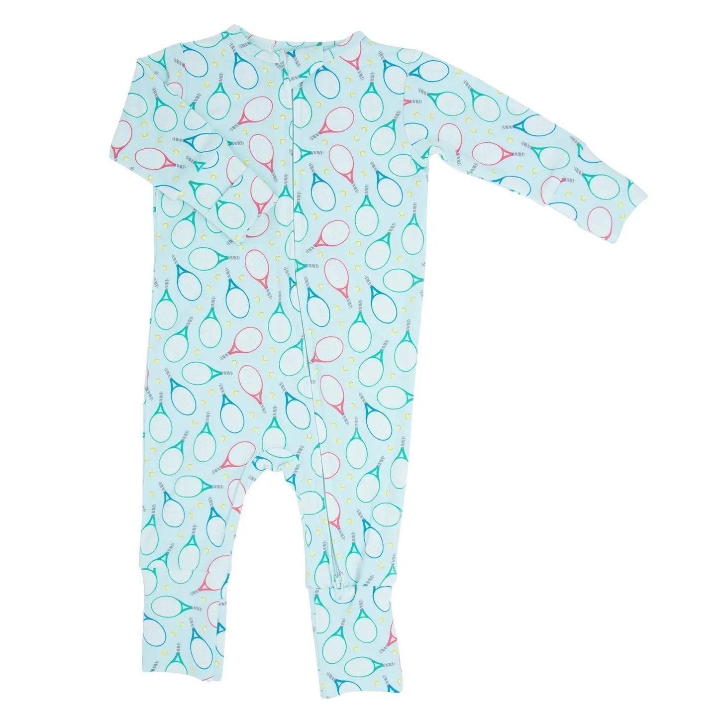 Convertible Baby Romper with Two Way Zip and Fold Over Cuffs Sweet Bamboo
