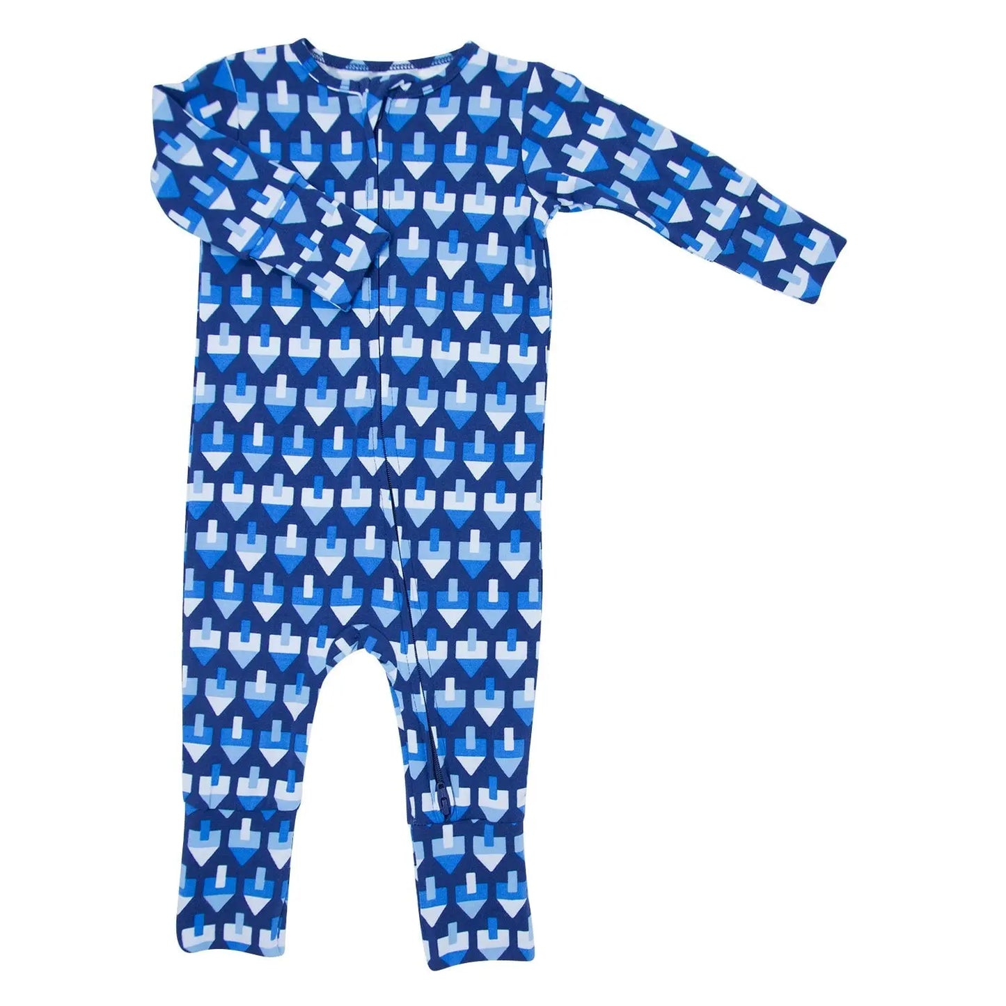 Convertible Romper For Babies With 2 Way Zip And Fold Over Legs And Cuffs Sweet Bamboo