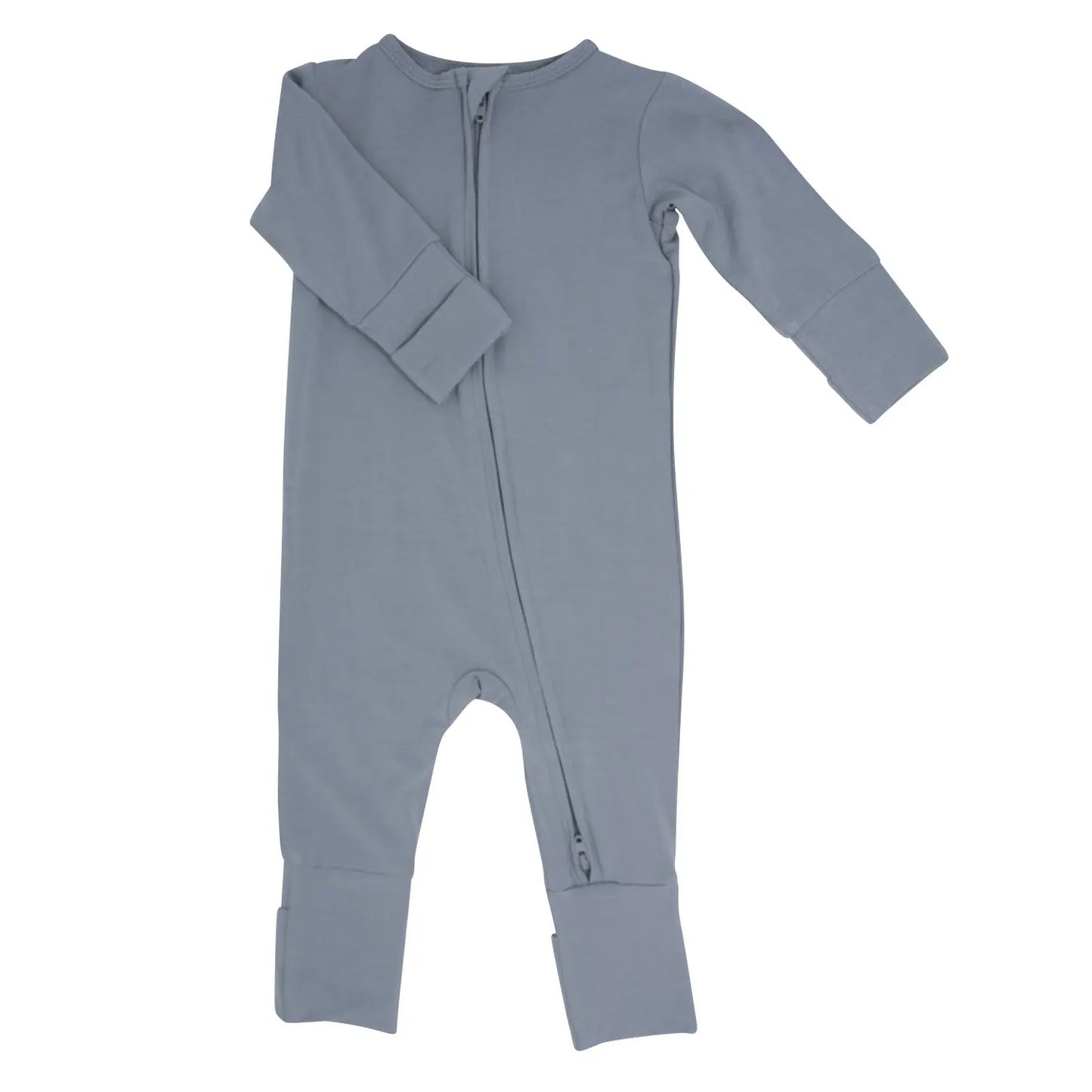Convertible Romper For Babies With 2 Way Zip And Fold Over Legs Sweet Bamboo