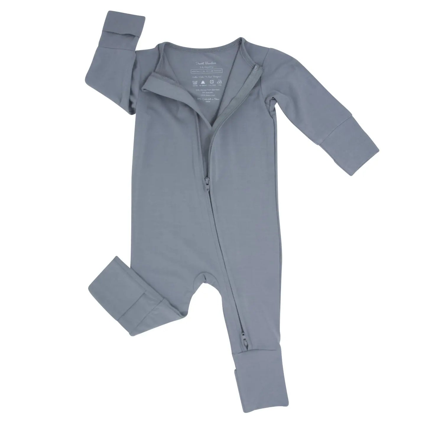 Convertible Romper For Babies With 2 Way Zip And Fold Over Legs Sweet Bamboo