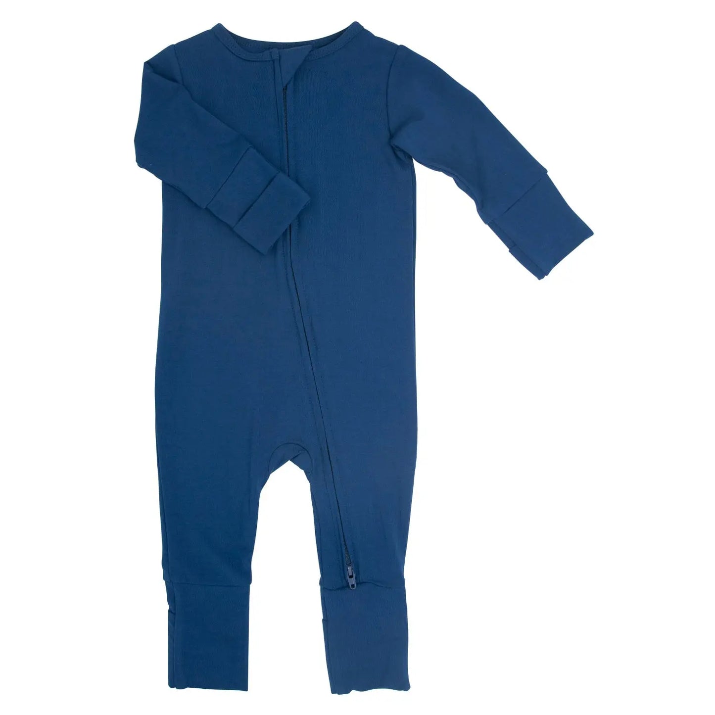 Convertible Baby Romper with Two Way Zip and Fold Over Cuffs Sweet Bamboo
