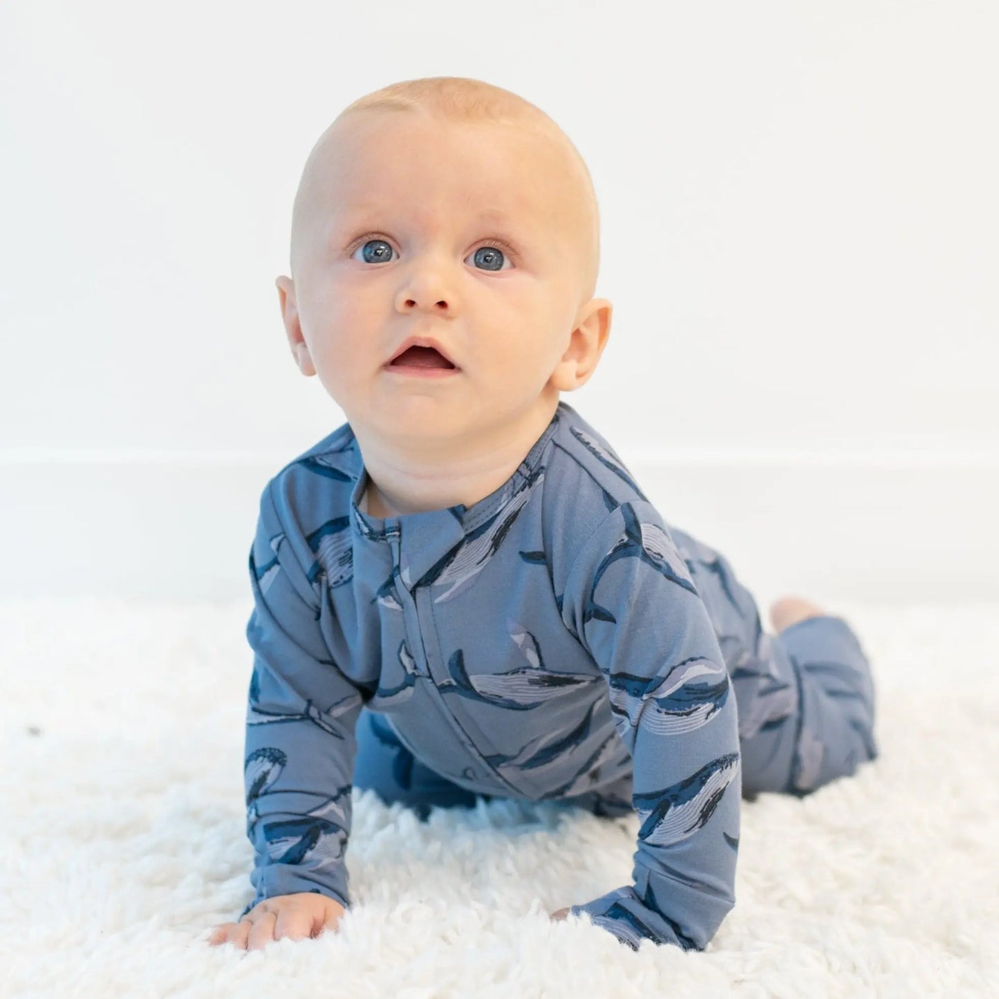 Convertible Baby Romper with Two Way Zip and Fold Over Legs for Easy Changing Sweet Bamboo