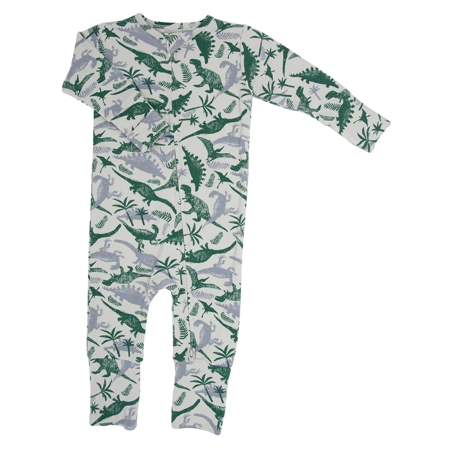 Convertible Baby Romper With 2 Way Zip And Fold Over Legs Sweet Bamboo