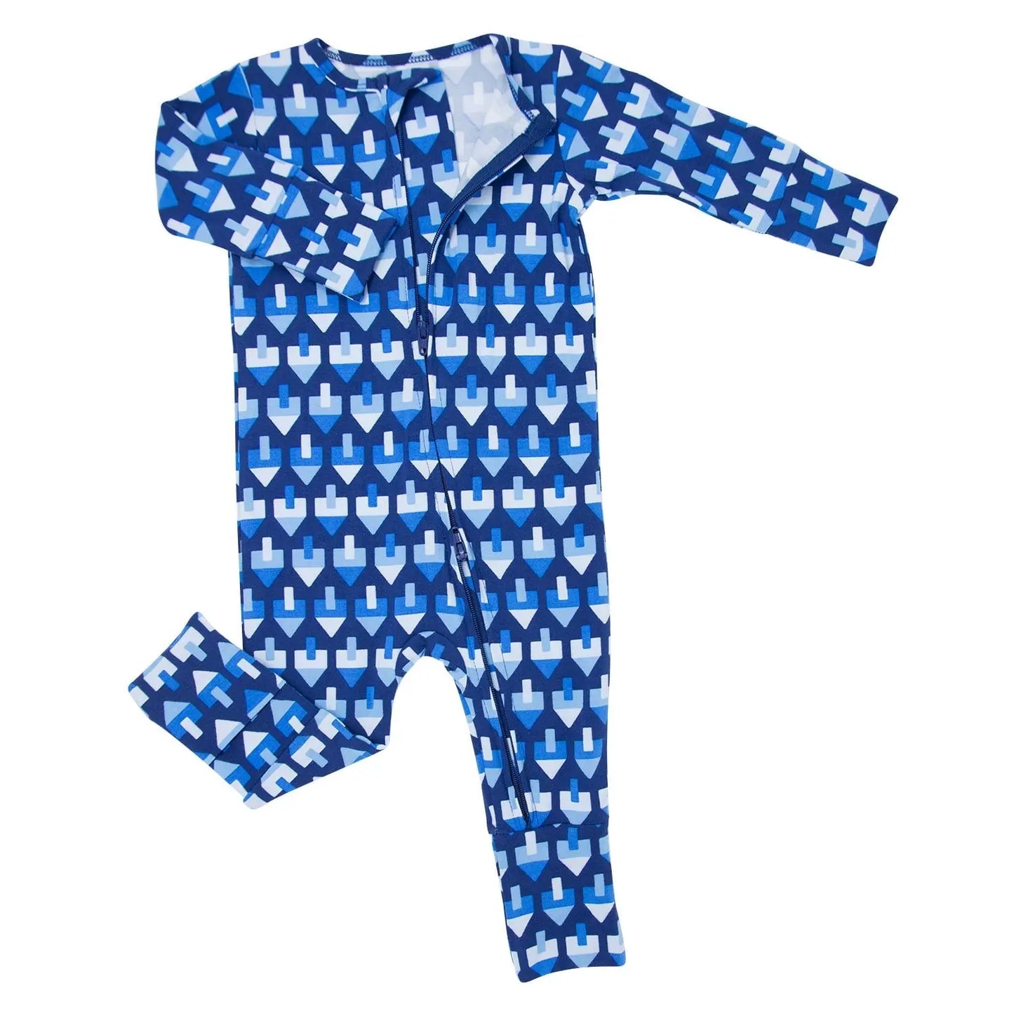 Convertible Romper For Babies With 2 Way Zip And Fold Over Legs And Cuffs Sweet Bamboo