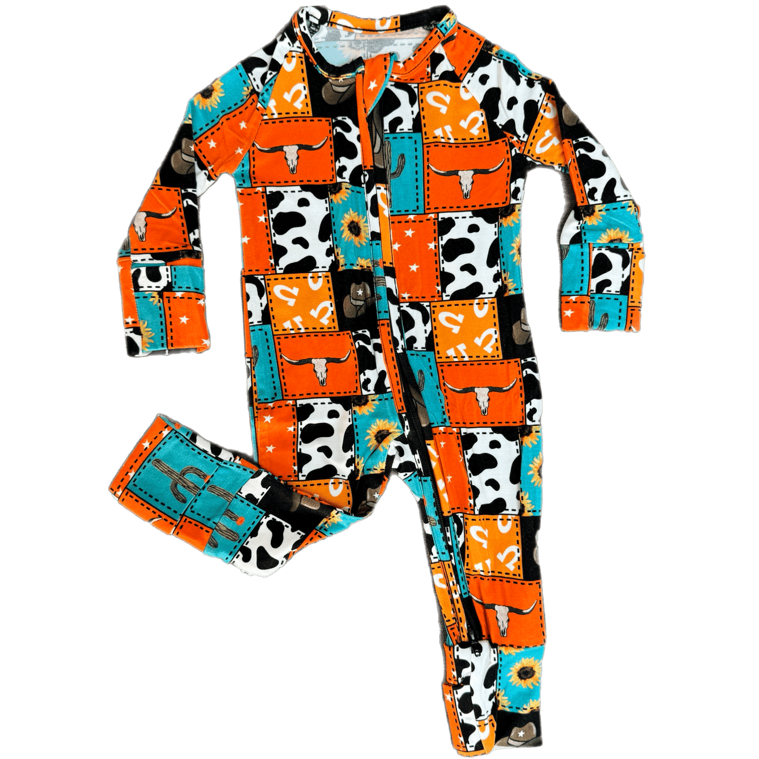 Texas Tushies Cowboy Patches Bamboo Viscose Zippies with Soft Breathable Fabric for Lounge Comfort - Baby & Toddler Baby & Toddler Clothing