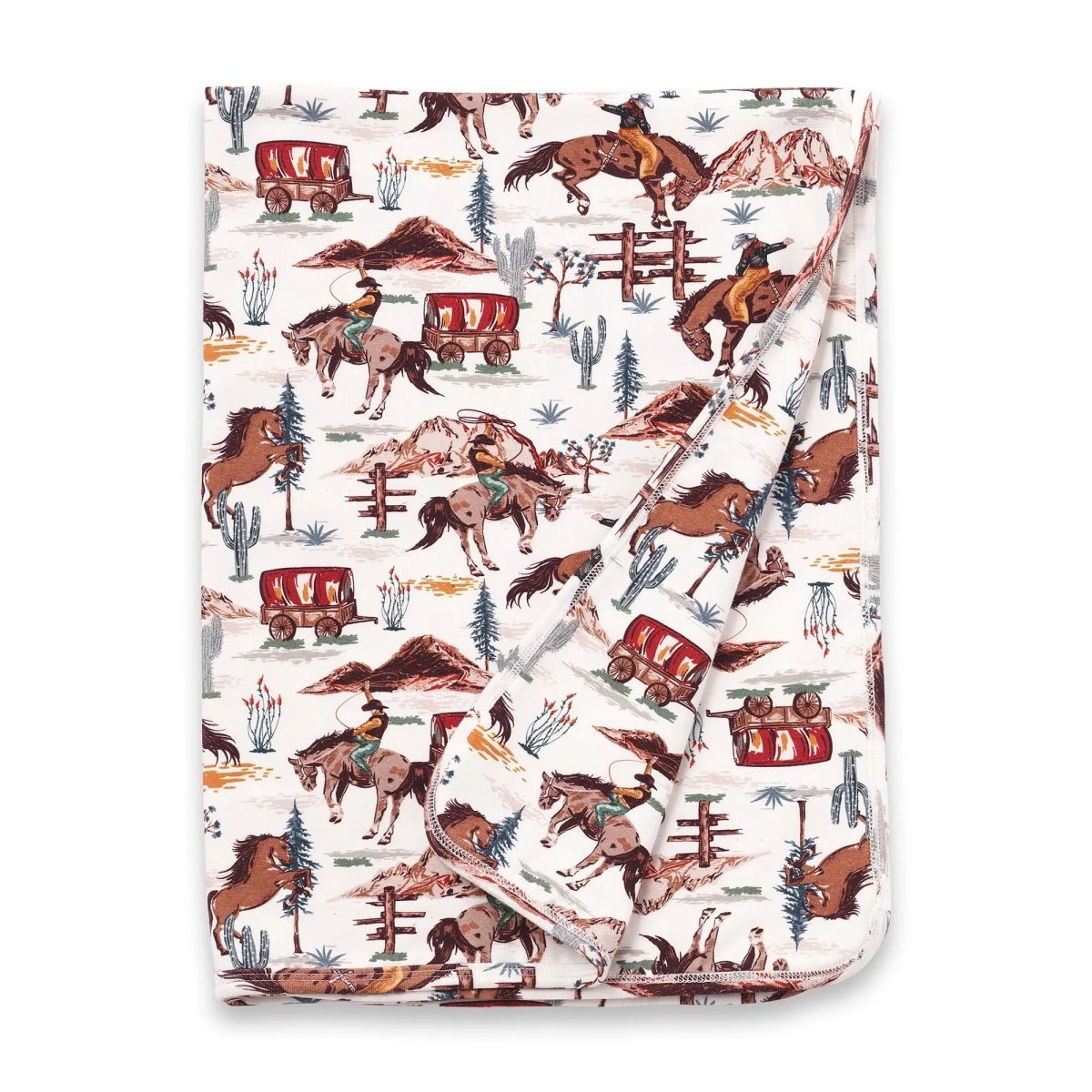 Tesa Babe Cowboy Western Spirit Bamboo Stroller Blanket for Baby Boy - Everetts Place Boutique -