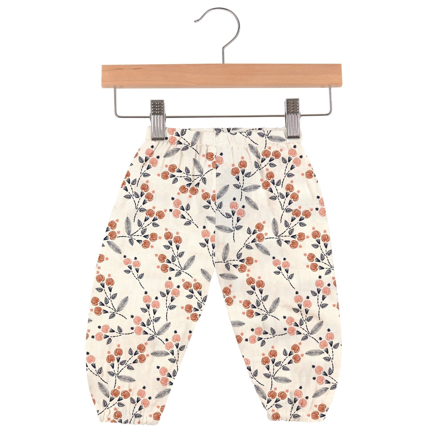 Dahlia Floral Bamboo Newcastle Mini Pants for Babies - Soft and Breathable Muslin Newcastle Classics
