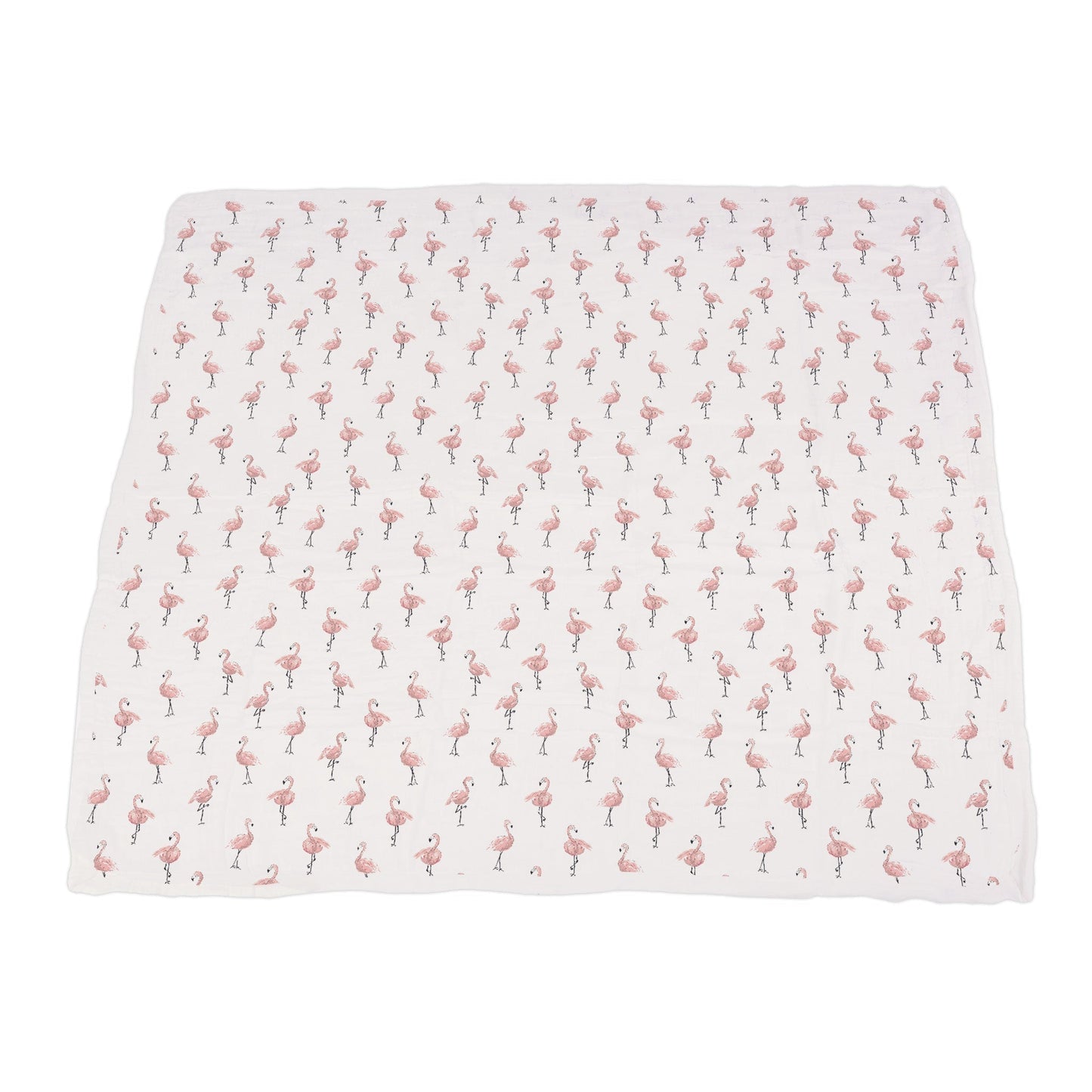 Dancing Flamingo and Little Leopard Newcastle Blanket 100 Percent Natural Bamboo Muslin 47 Inch x 47 Inch Four Layer Soft Breathable Baby Blanket Newcastle Classics