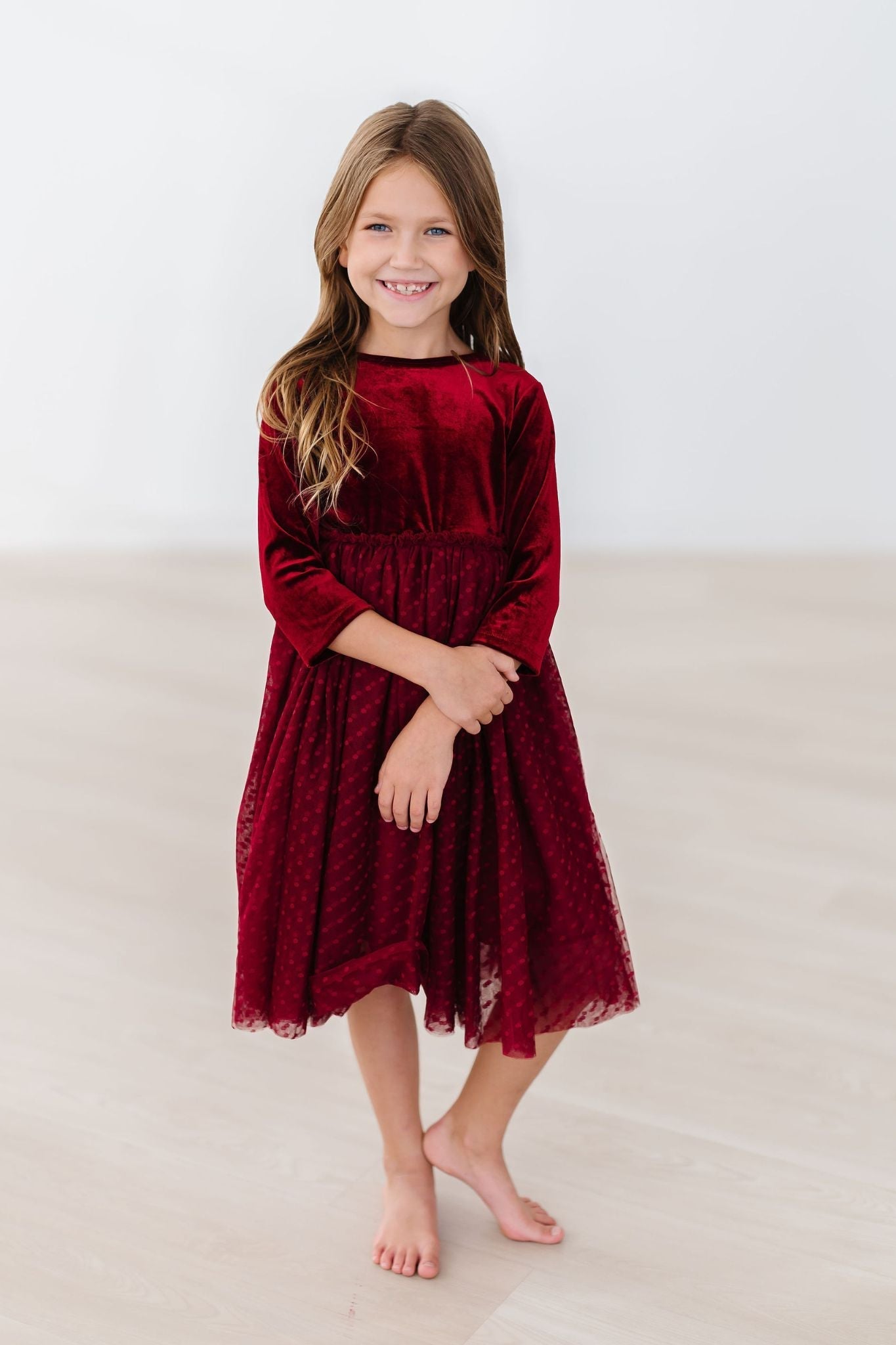 Mila & Rose ® Cranberry Velvet Tutu Dress For Girls Special Occasions - Apparel & Accessories > Clothing > Dresses Velvet Tutu Dress