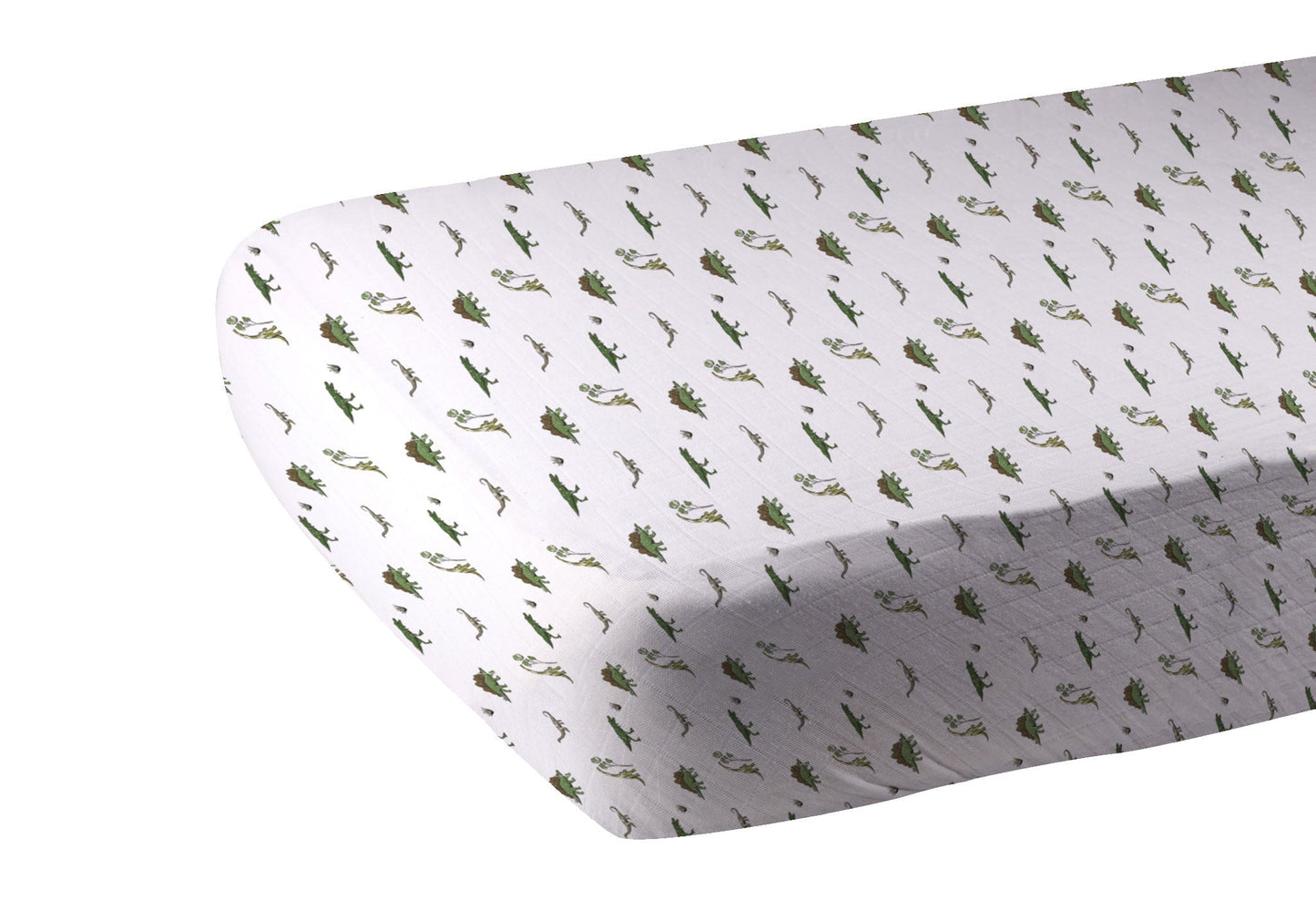 Dino Days Cotton Muslin Crib Sheet Breathable Soft Comfortable 28x52 Inches Newcastle Classics
