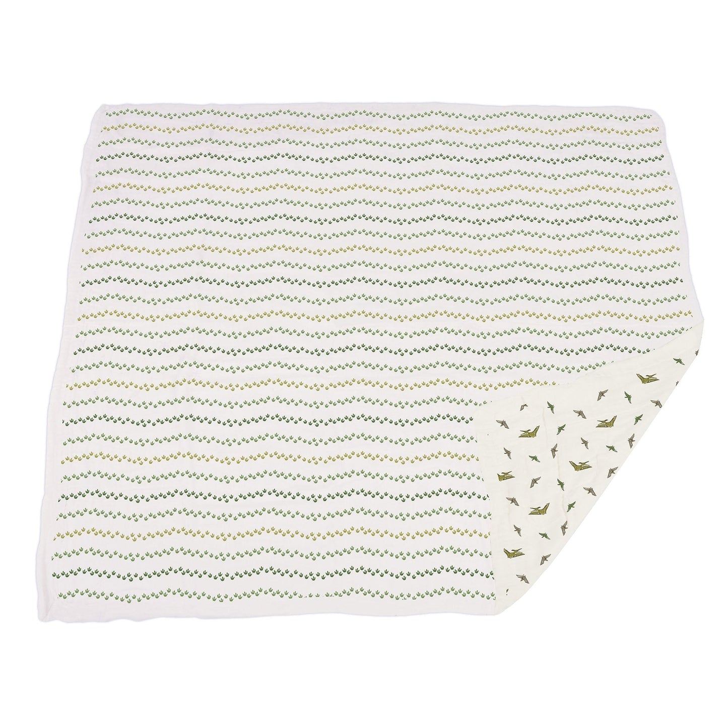 Dino Feet and Pteranodon Cotton Muslin Newcastle Blanket for Kids 100 Percent Natural Cotton 47 Inch x 47 Inch Newcastle Classics