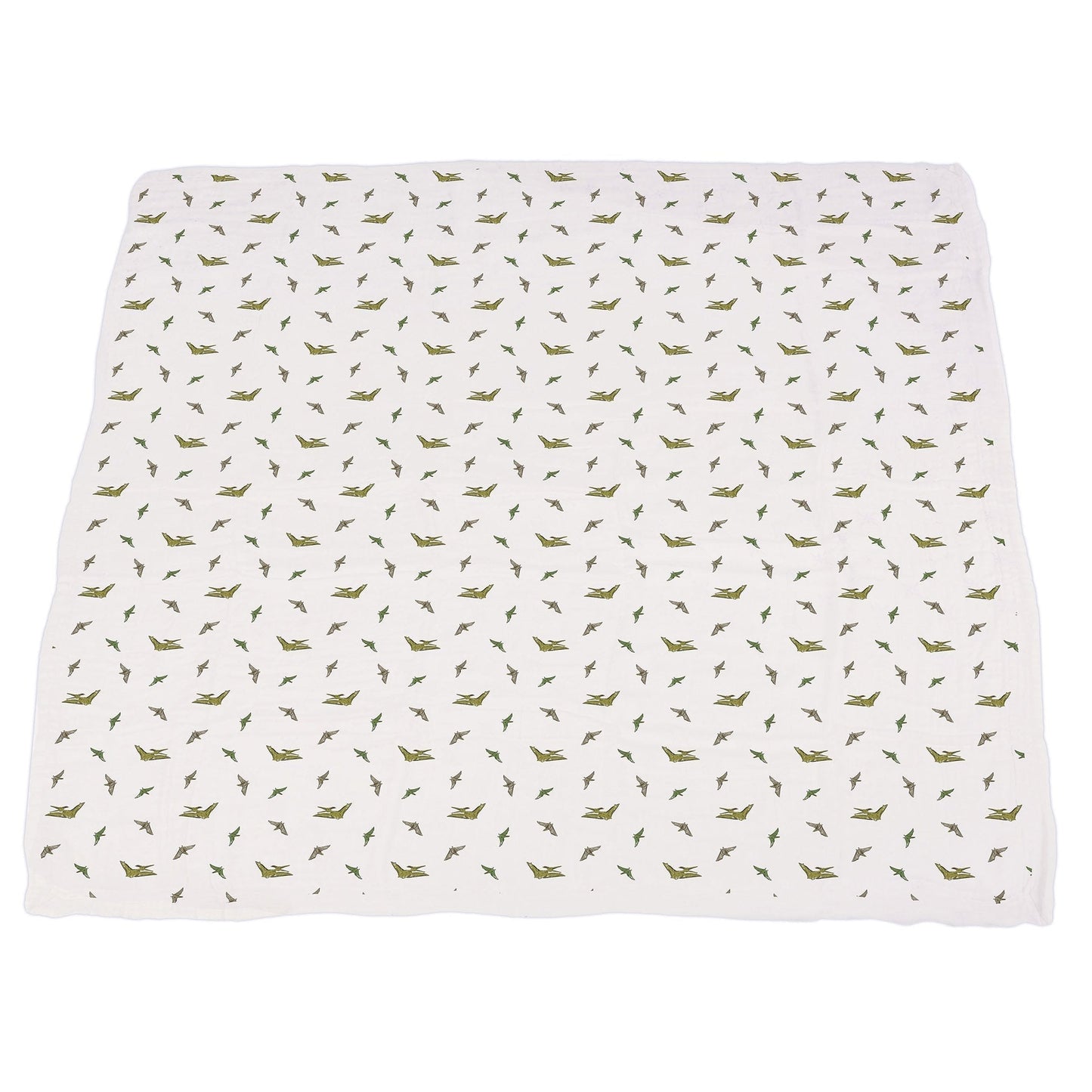 Dino Feet and Pteranodon Cotton Muslin Newcastle Blanket for Kids 100 Percent Natural Cotton 47 Inch x 47 Inch Newcastle Classics