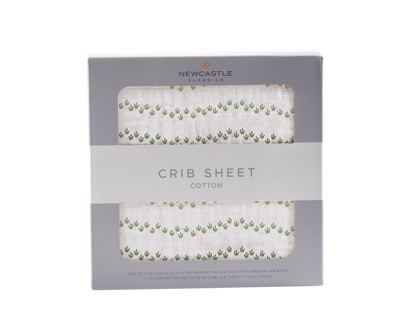 Dino Feet Cotton Muslin Crib Sheet Soft Breathable Comfy Bedding 28x52 Inches Newcastle Classics