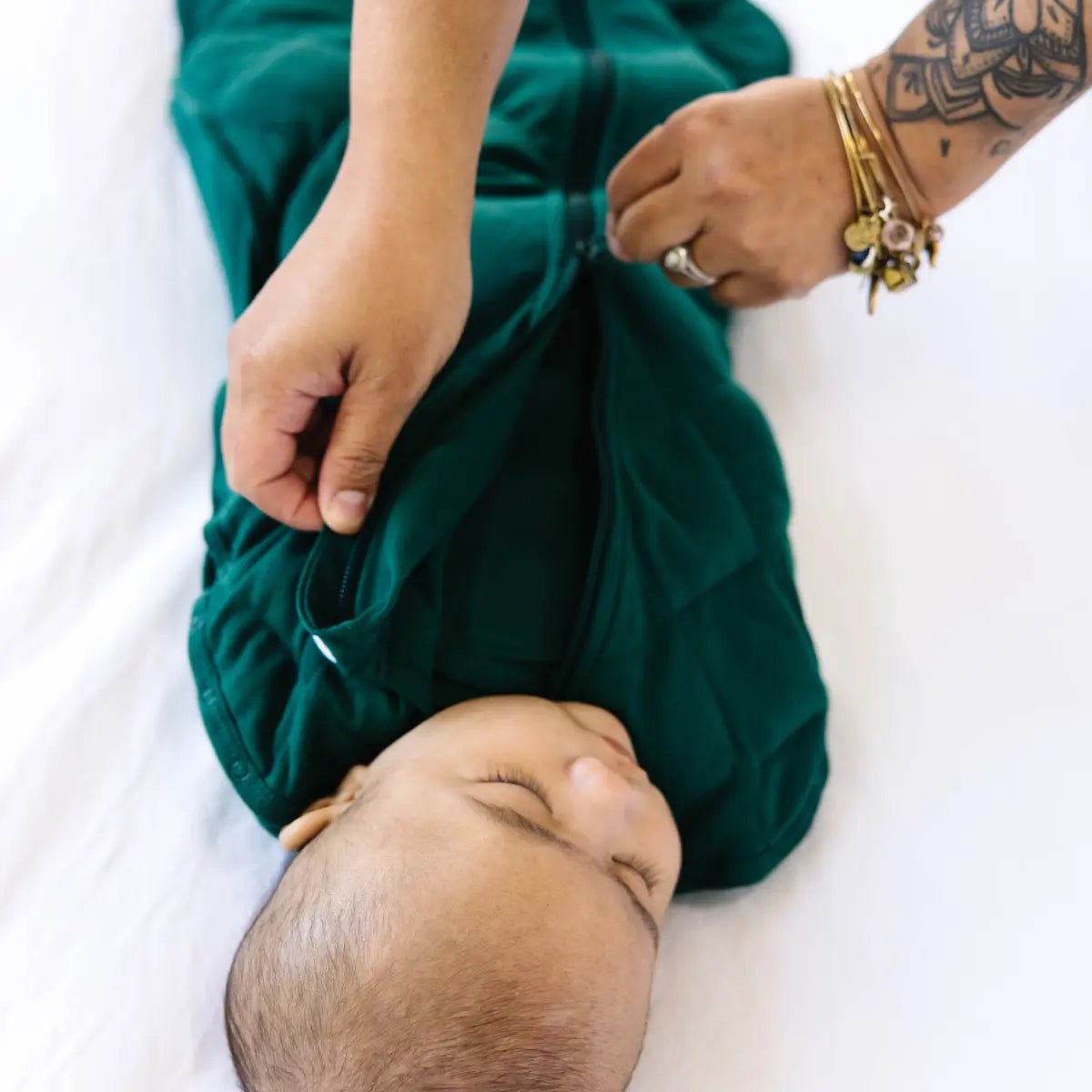 Dream Weighted Sleep Swaddle with CoverCalm Technology for Newborn Comfort and Better Sleep.