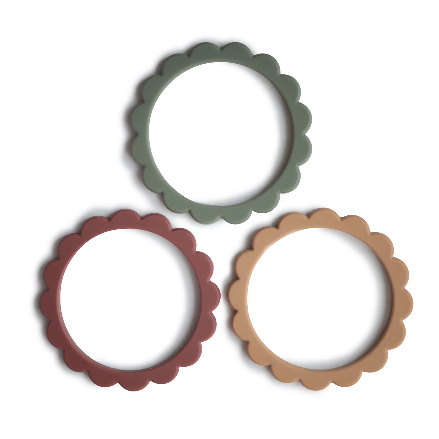Flower Teether Bracelet for Babies - Non-Toxic Food Grade Silicone Soothing Grip Mushie