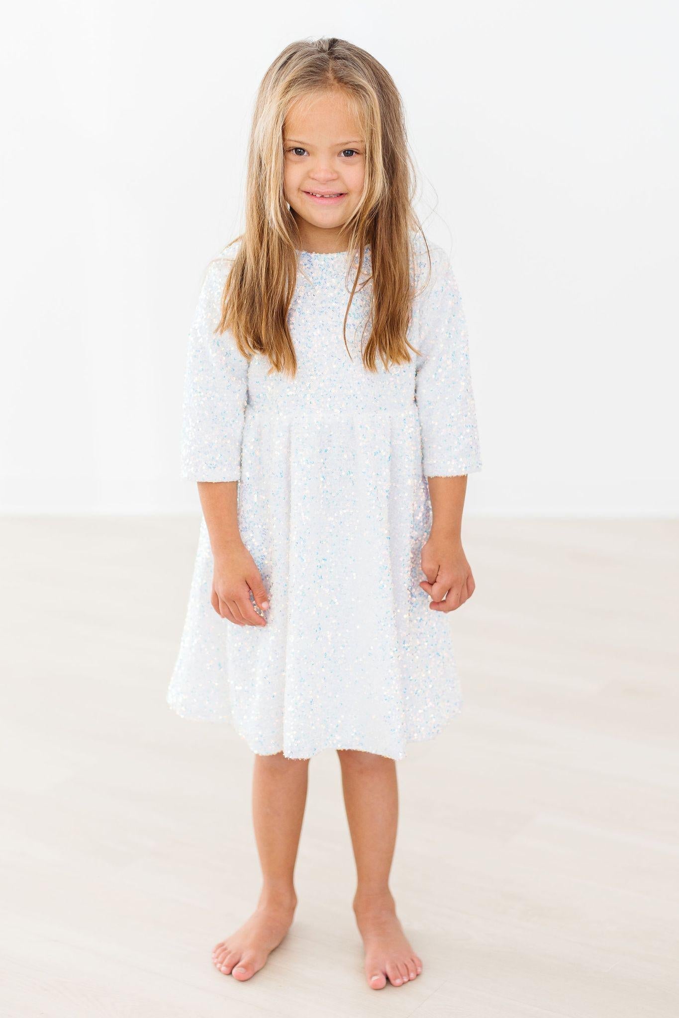 Mila & Rose ® Sale Disco Sequin Dress For Girls Shimmering Party Wear - Apparel & Accessories > Clothing > Dresses Sequin Dress