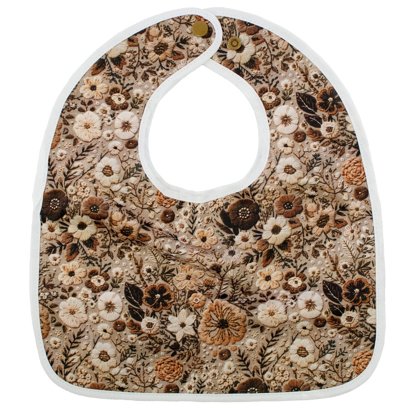Elenor Embroidery Flip Bib with Pocket Machine Washable Water Resistant Texas Tushies