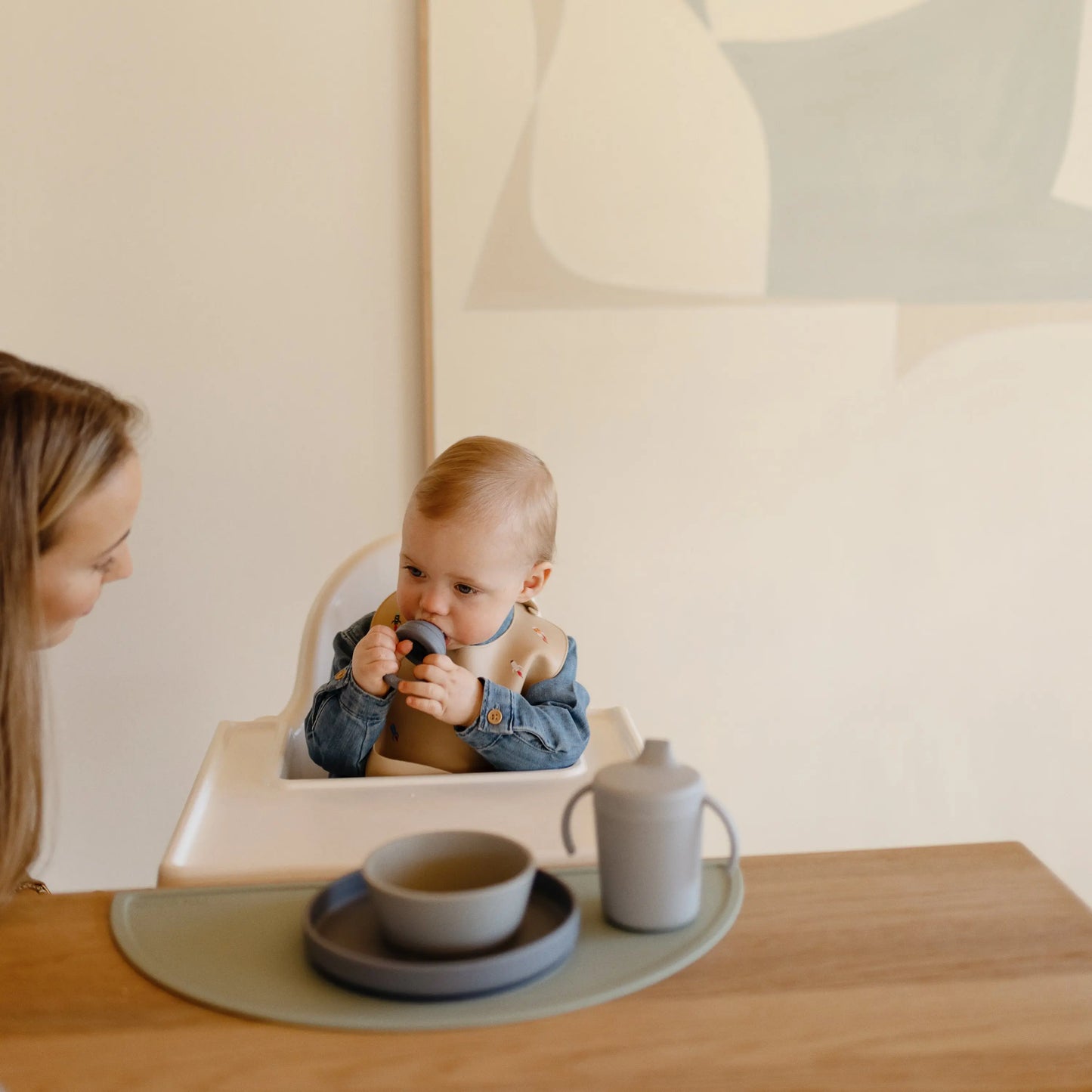 Silicone Placemat for Kids Durable and Easy to Clean Food Grade Silicone Stylish Design Mushie