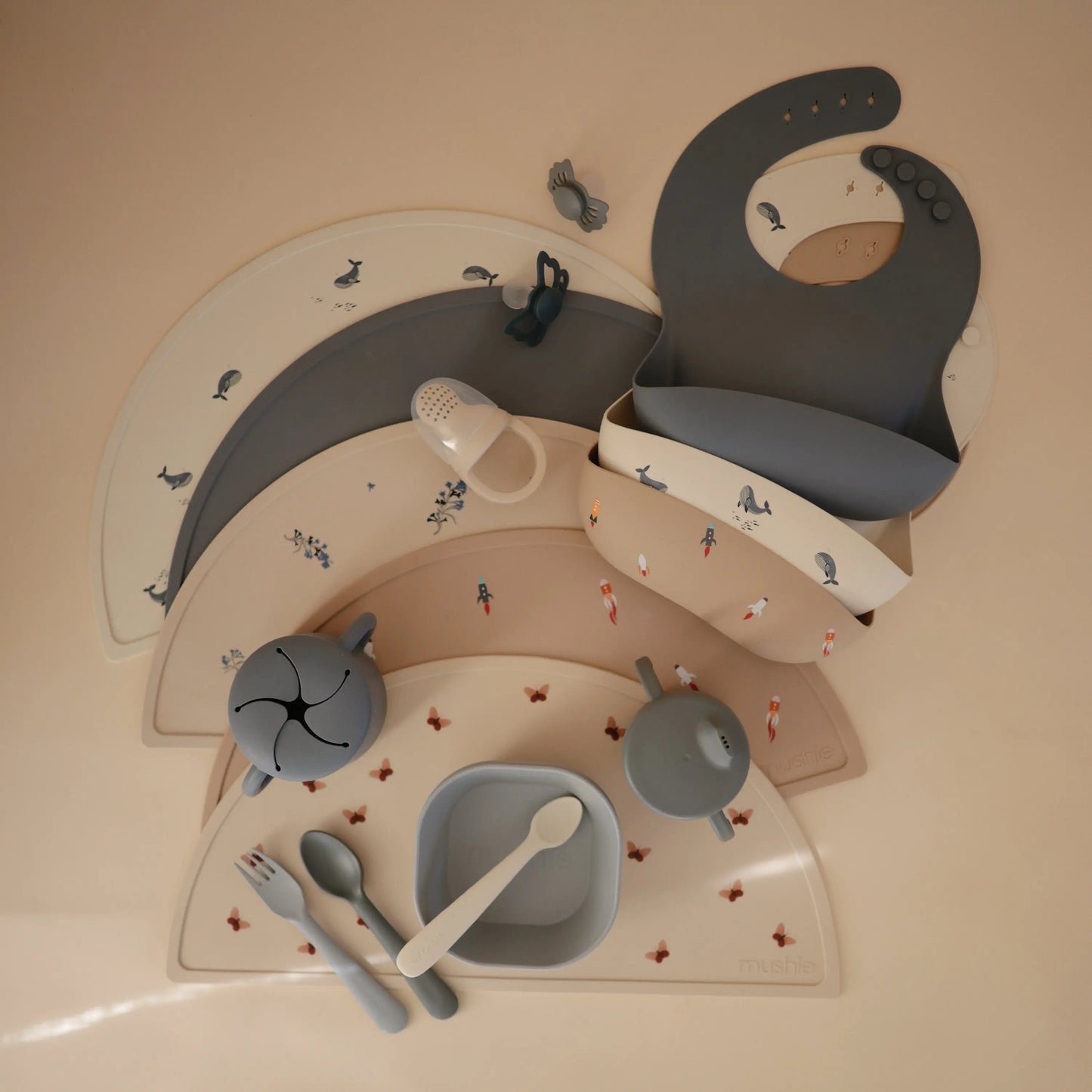 Silicone Placemat for Kids Durable and Easy to Clean Food Grade Silicone Stylish Design Mushie