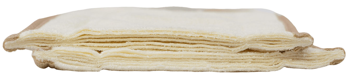 Flex Fit 6 Layer Natural Fiber Cloth Diaper Insert with Bamboo Terry and Hemp Cotton Core Texas Tushies