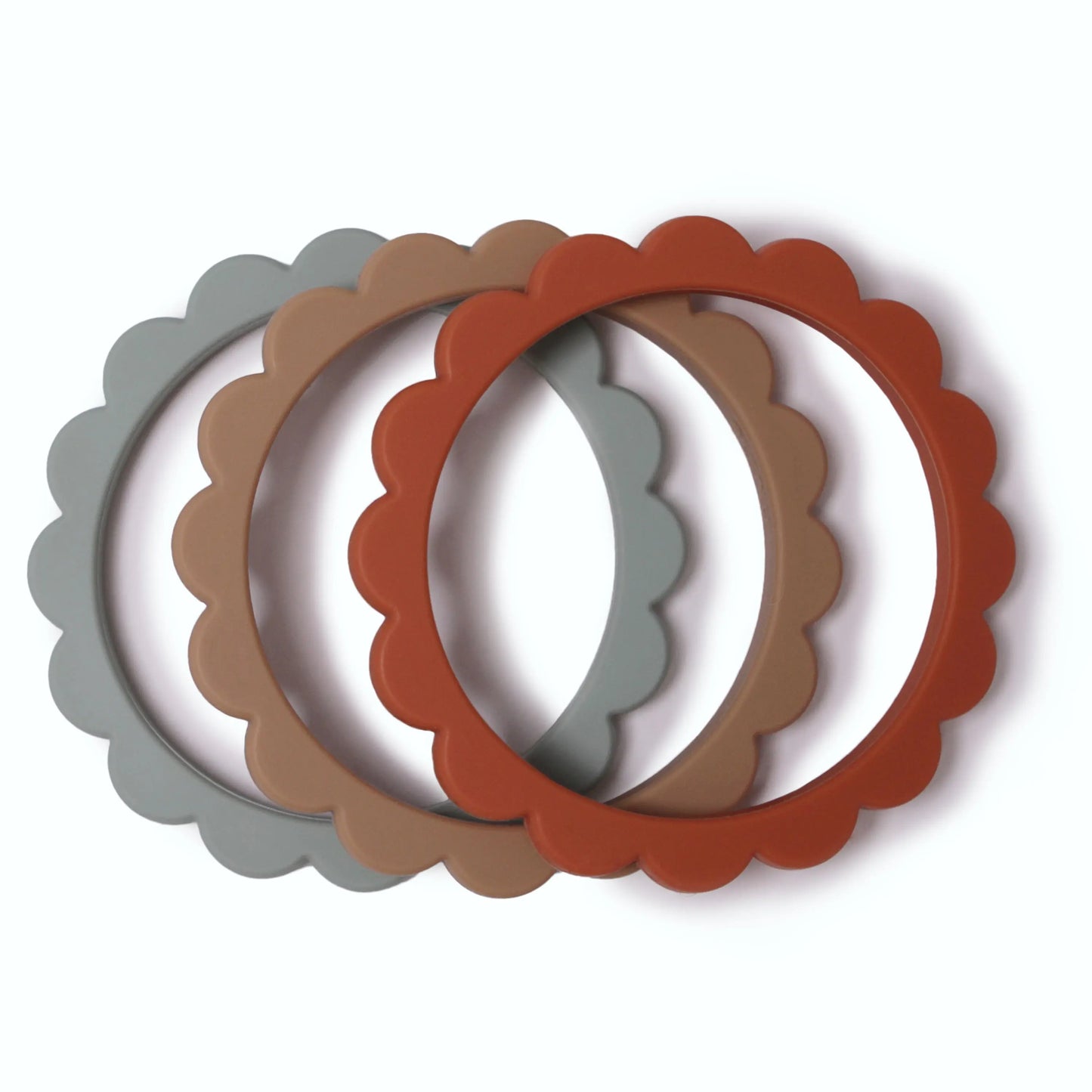 Flower Teether Bracelet for Babies - Non-Toxic Food Grade Silicone Soothing Grip Mushie