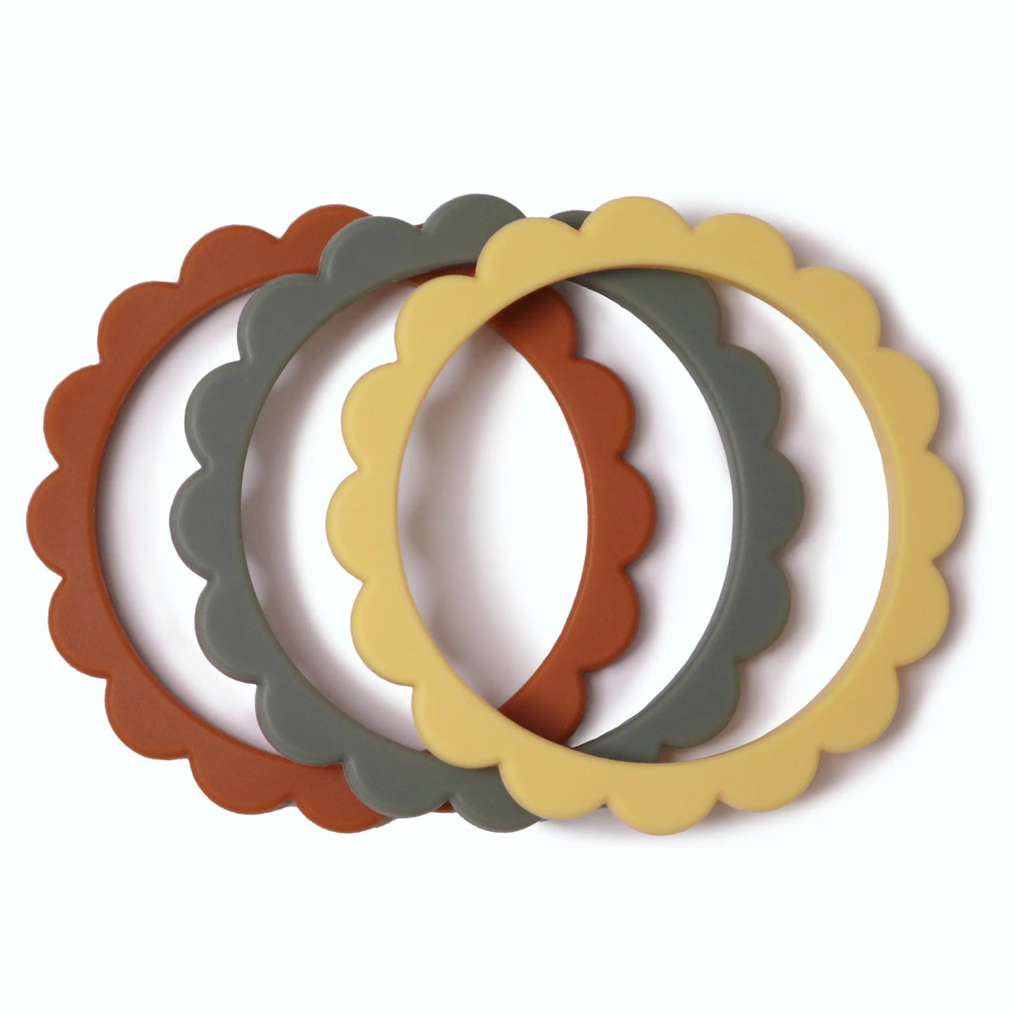 Flower Teether Bracelet for Babies - Non-Toxic Food Grade Silicone Soothing Grip Mushie