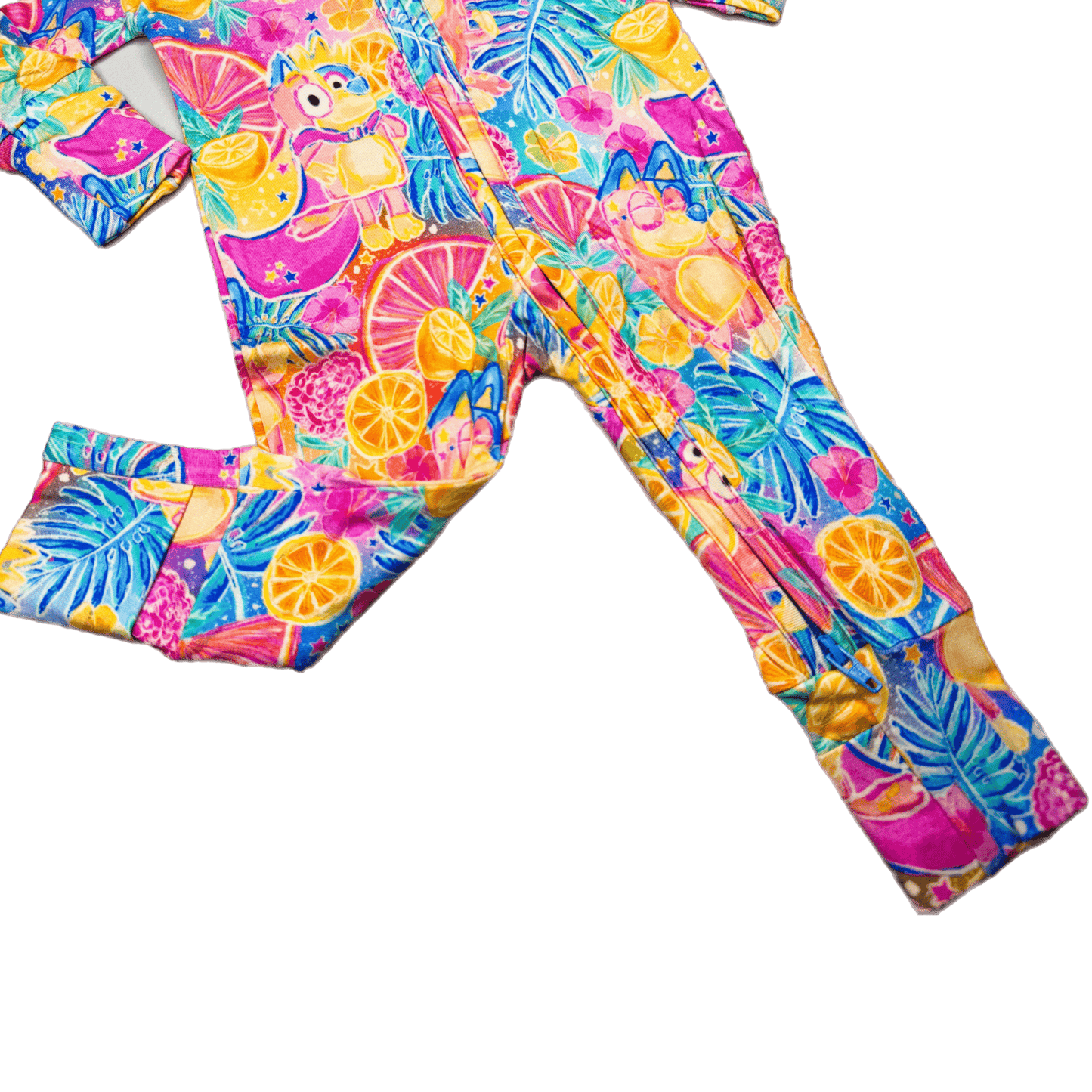 Fruit Party Bamboo Viscose Zippies for Kids Breathable Stretchy Sleepwear Texas Tushies