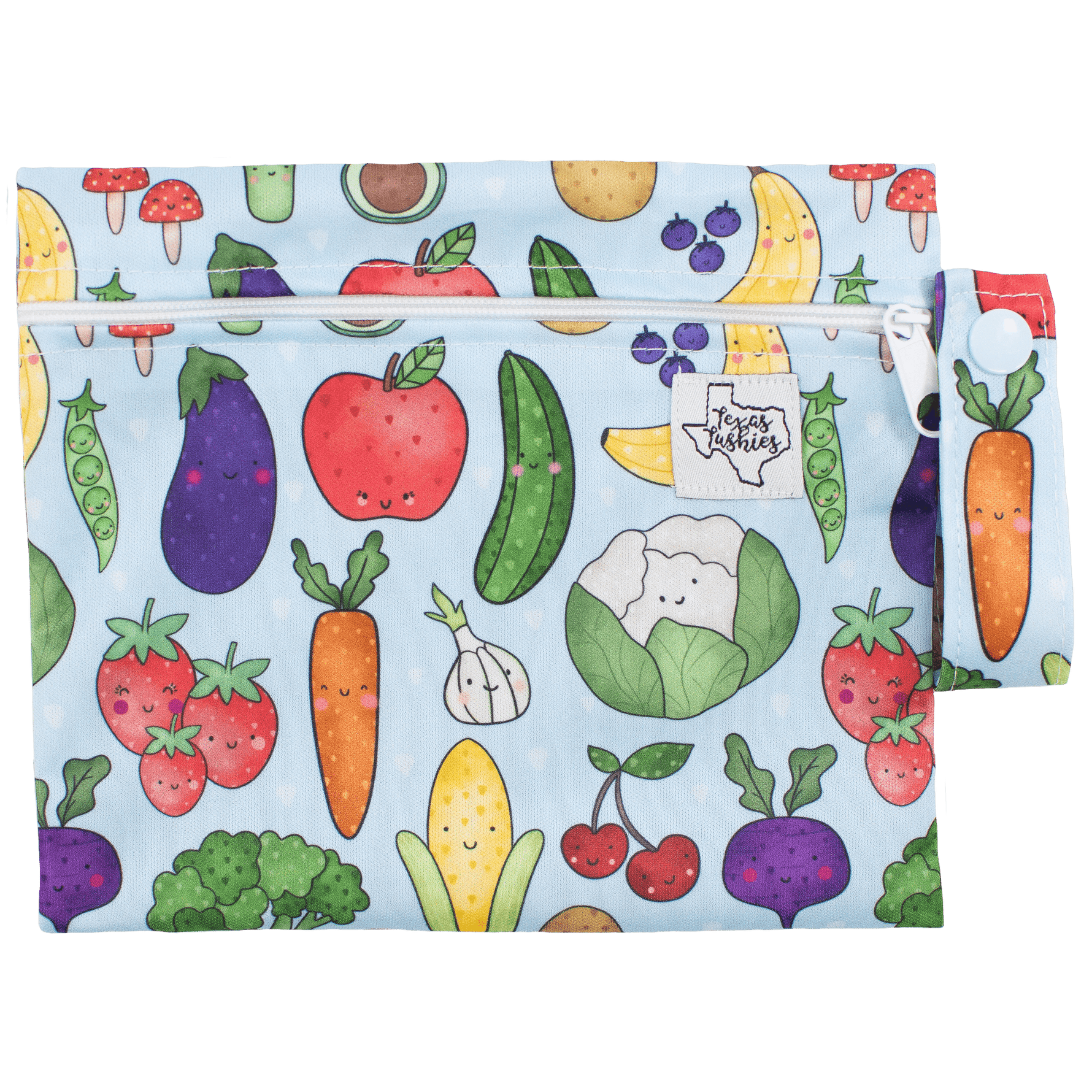 Texas Tushies Garden Friends Mini Wet Bag with Handle for Snacks and Diapers - Baby & Toddler > Diapering > Diaper Wet Bags