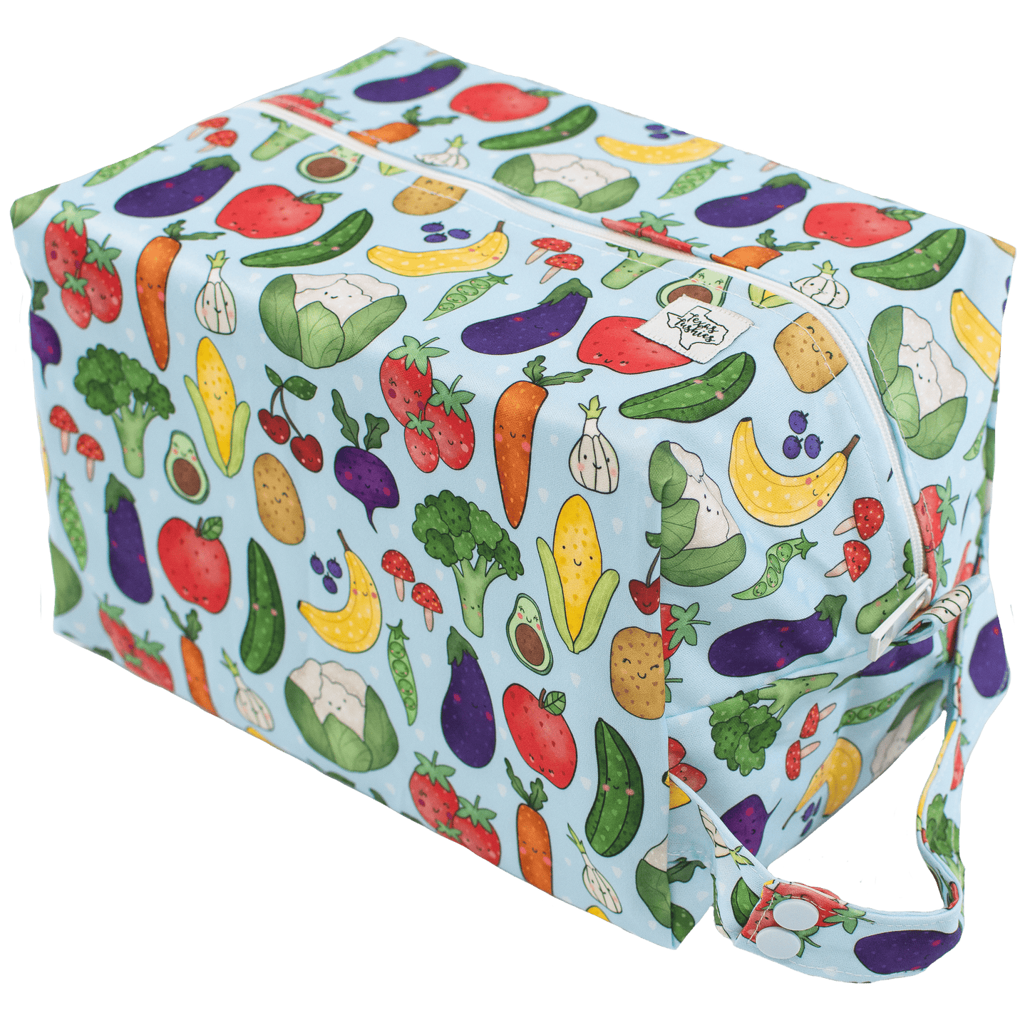 Garden Friends Diaper Pod with Zipper and Snap Handle for 8 to 12 Diapers Texas Tushies