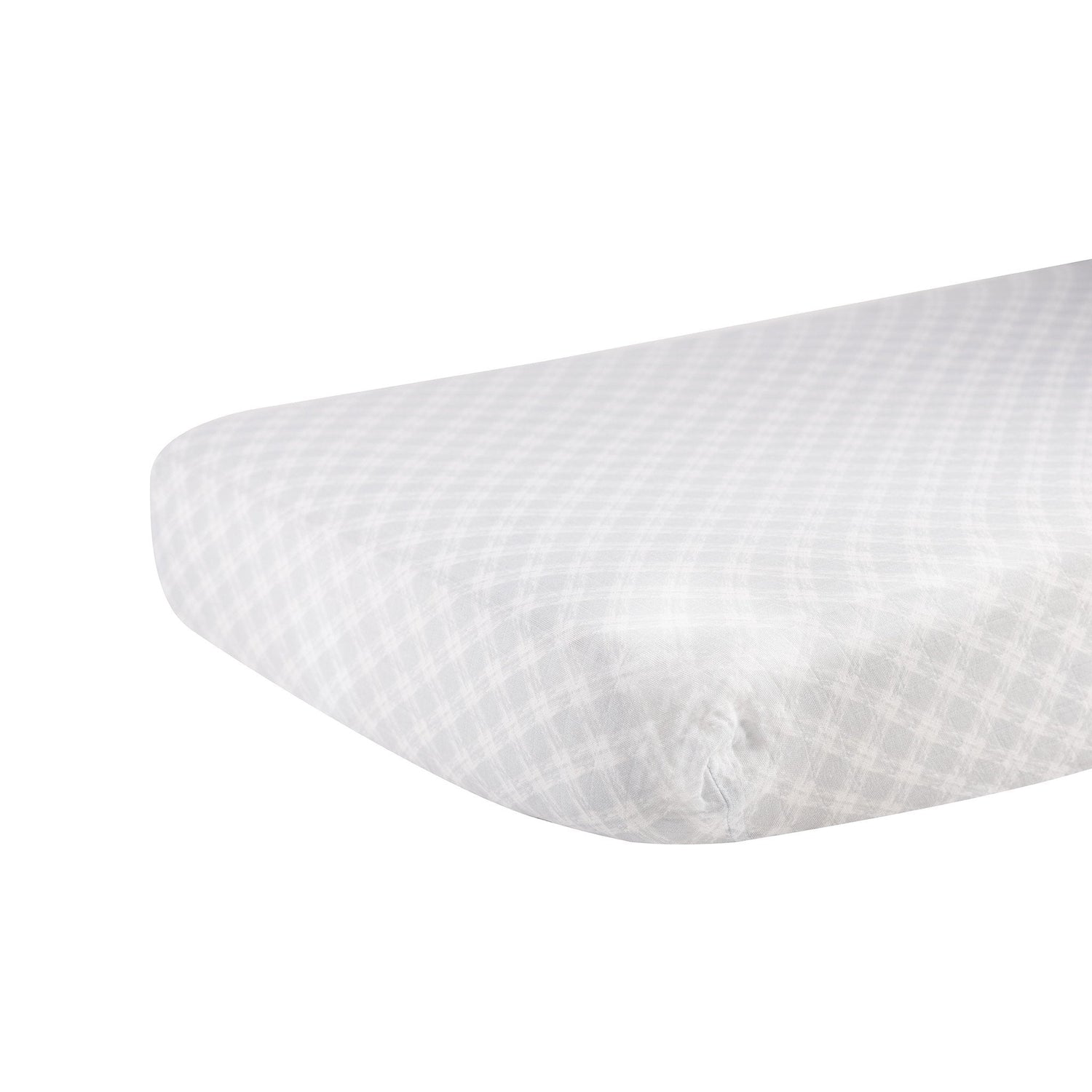Newcastle Classics Glacier Grey Plaid Cotton Muslin Crib Sheet for Comfortable Baby Sleep - Furniture > Baby & Toddler Furniture > Crib & Toddler Bed Accessories Cotton Crib Sheet