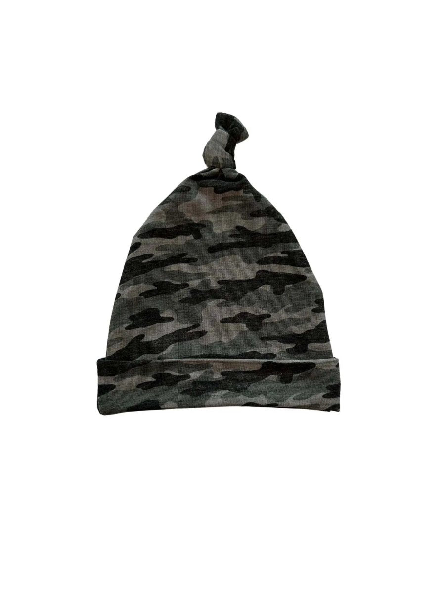 Going Home Outfit Knotted Bamboo Baby Gown Camo for Comfort.