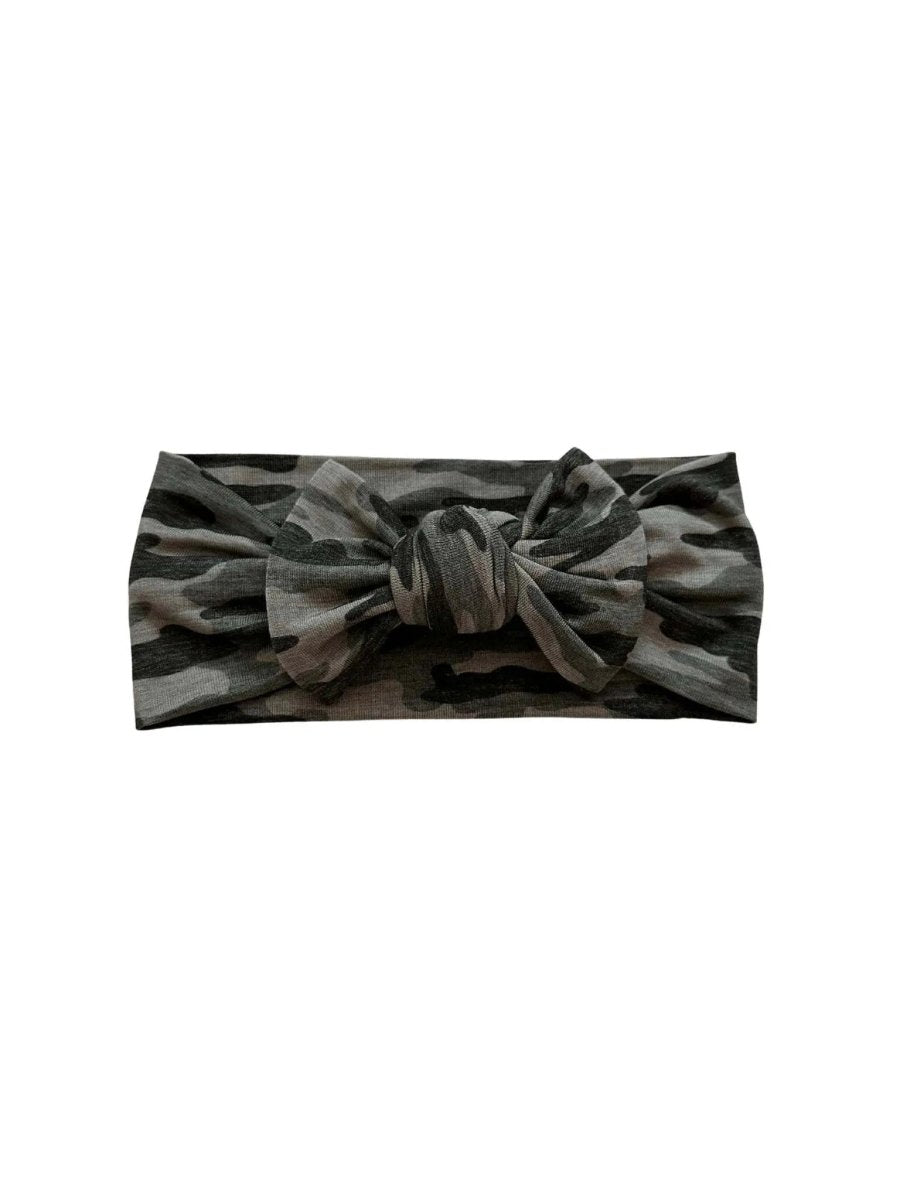 Going Home Outfit Knotted Bamboo Baby Gown Camo for Comfort.