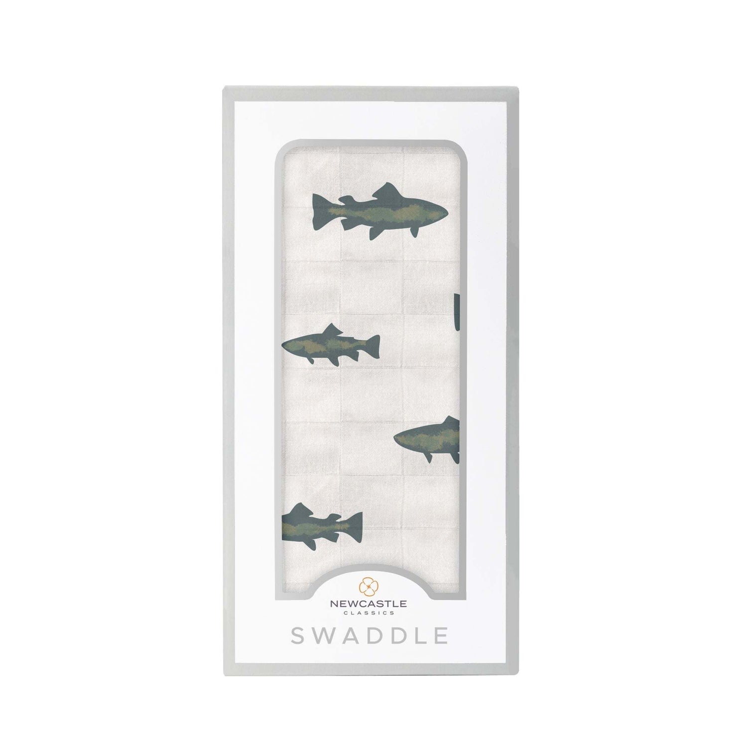 Newcastle Classics Gone Fishing Bamboo Muslin Swaddle Blanket Soft and Breathable for Babies - Baby & Toddler > Swaddling & Receiving Blankets Bamboo Swaddle