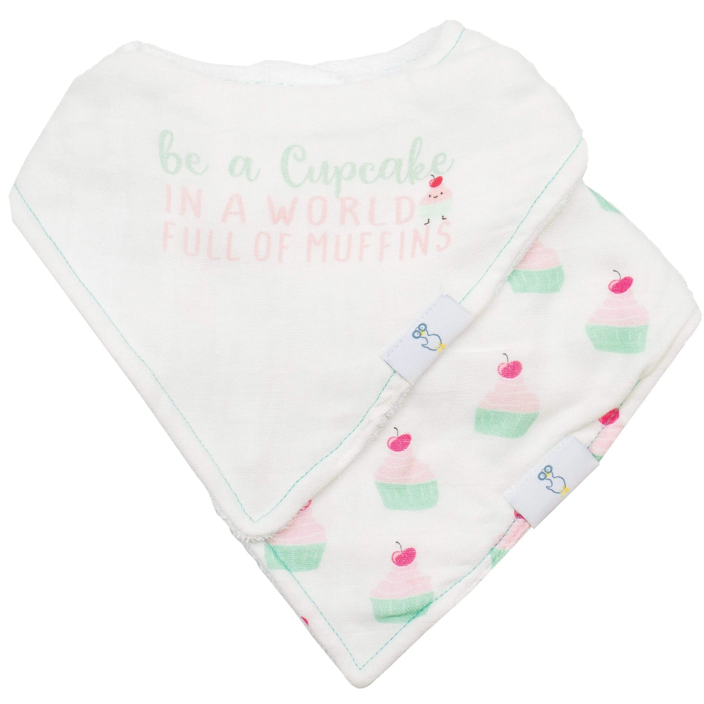 Muffin And Cupcake Two Pack Muslin And Terry Cloth Bib Set Goosewaddle® | Newborn Baby Blankets Toys Teethers Bibs & More